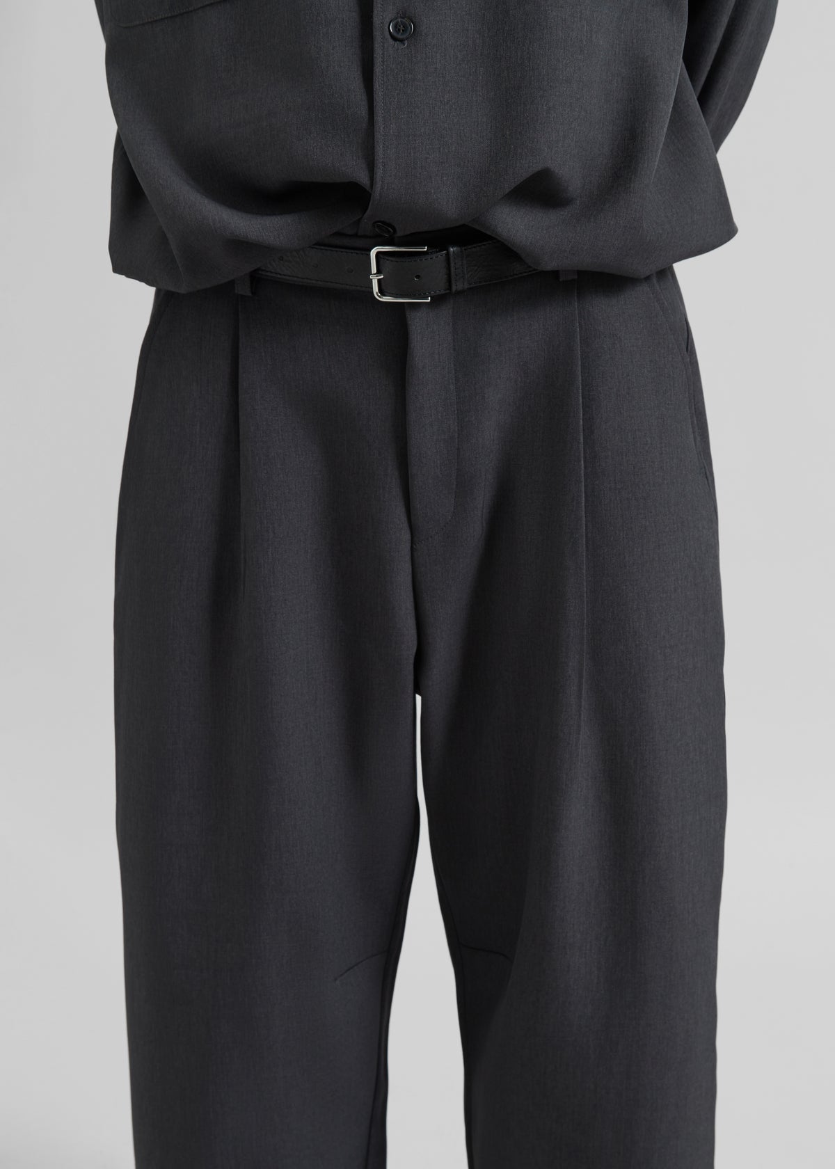 Alessio Straight Trousers - Charcoal - 5