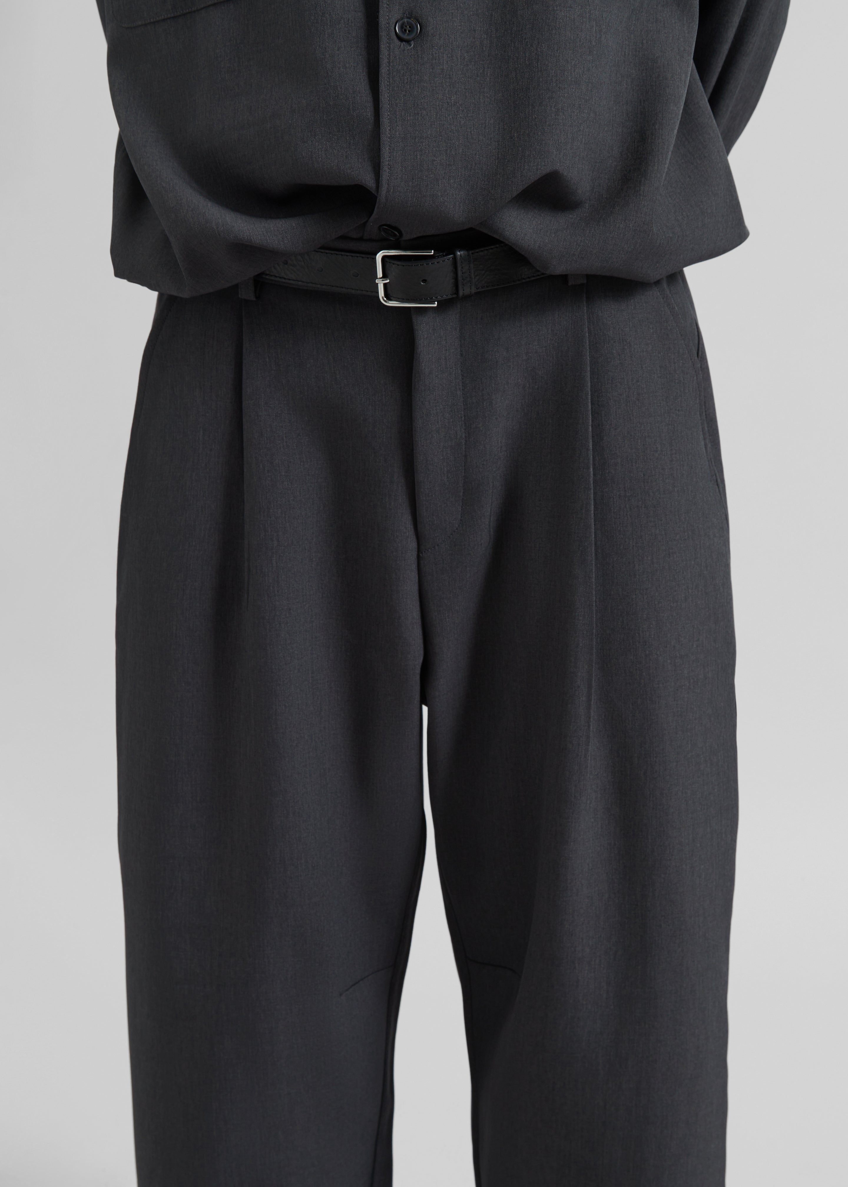 Alessio Straight Trousers - Charcoal - 5