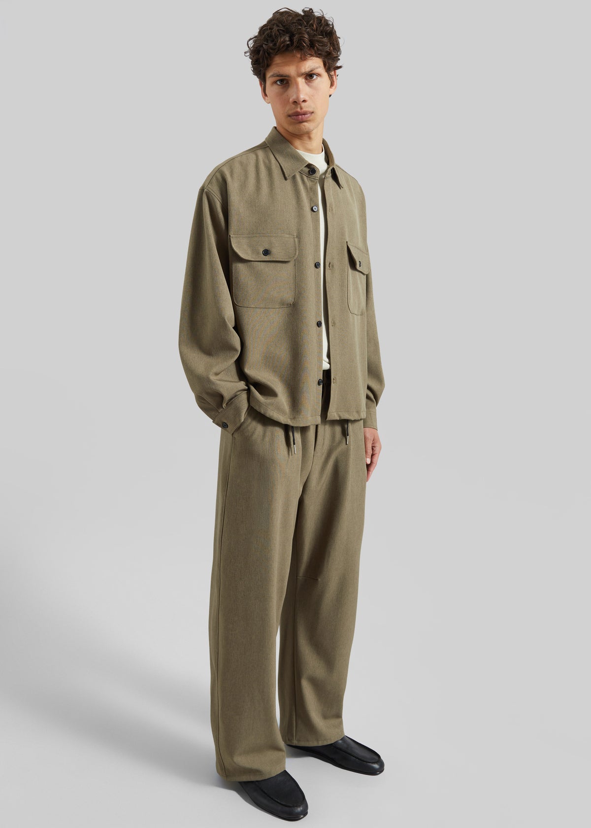 Alessio Straight Trousers - Olive - 3