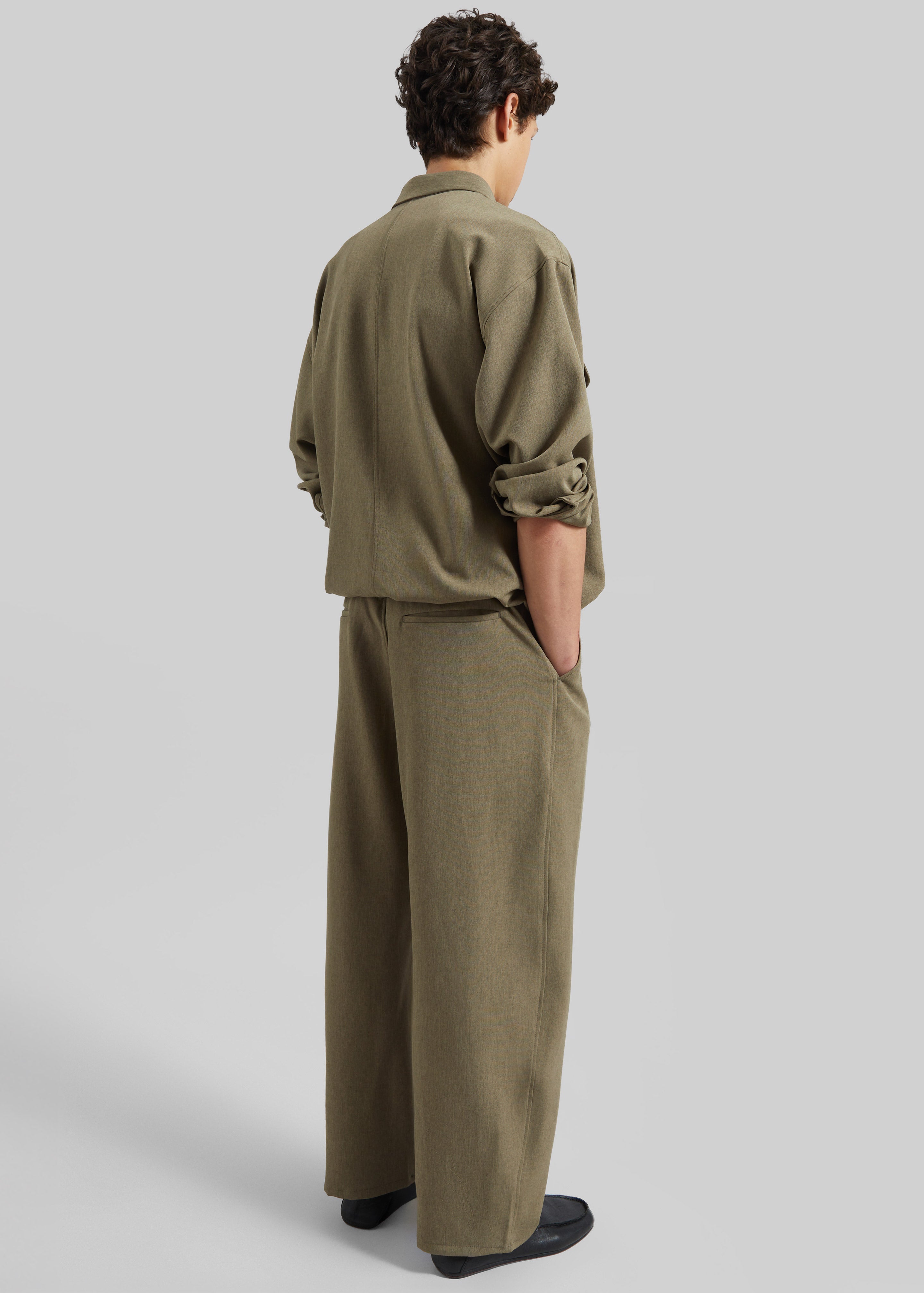 Alessio Straight Trousers - Olive - 8