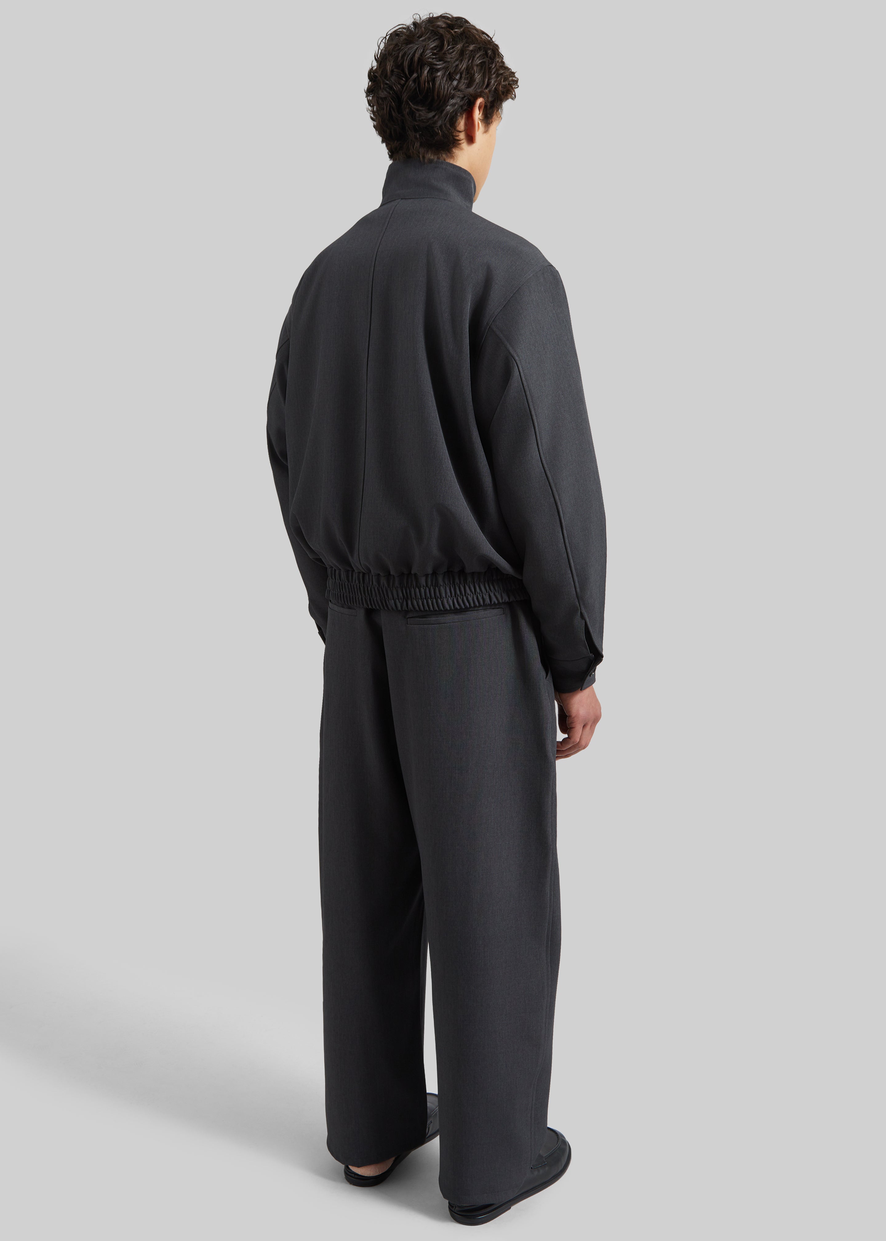 Alessio Zip-Up Jacket - Charcoal – The Frankie Shop
