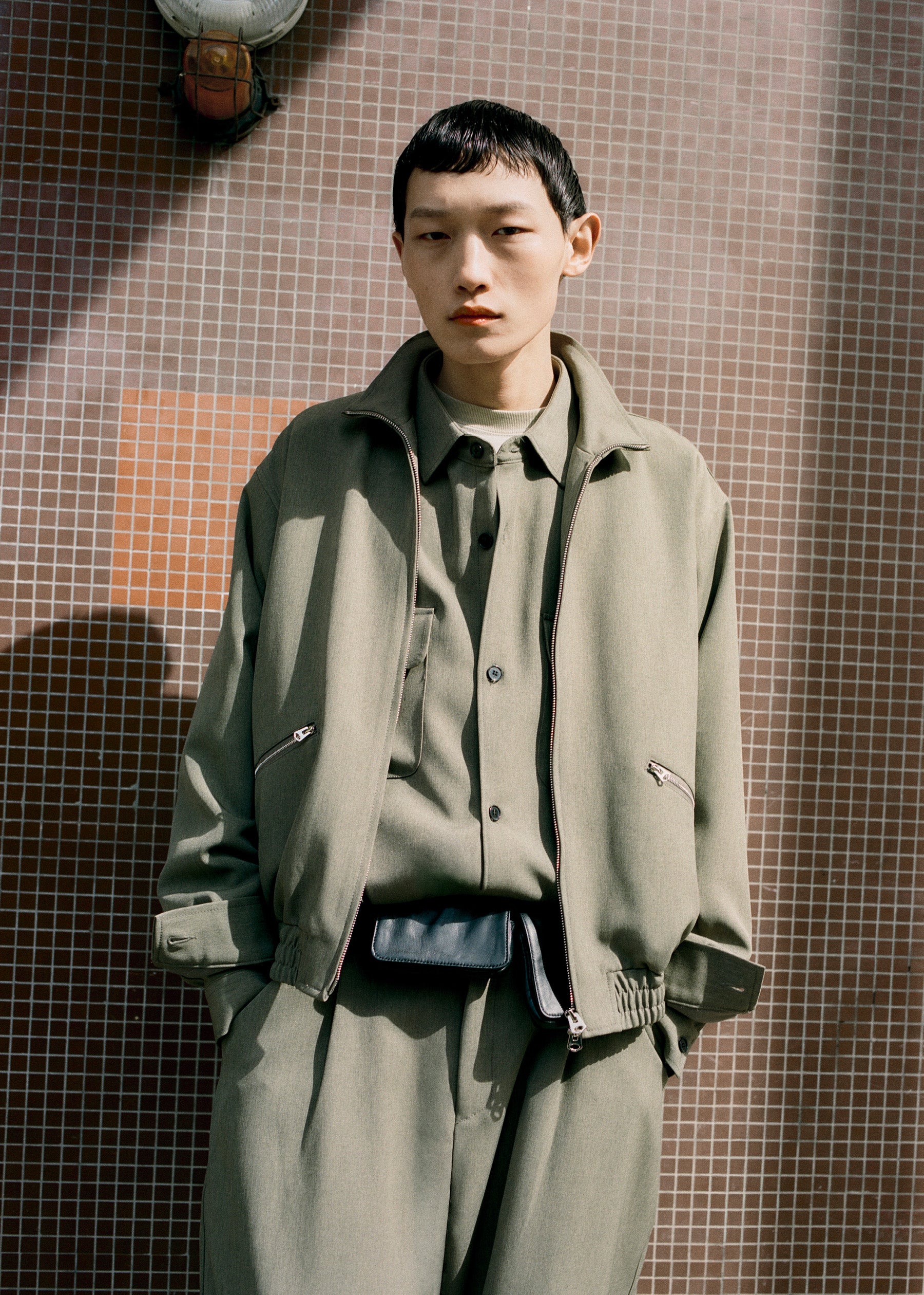 Alessio Zip-Up Jacket - Olive - 6