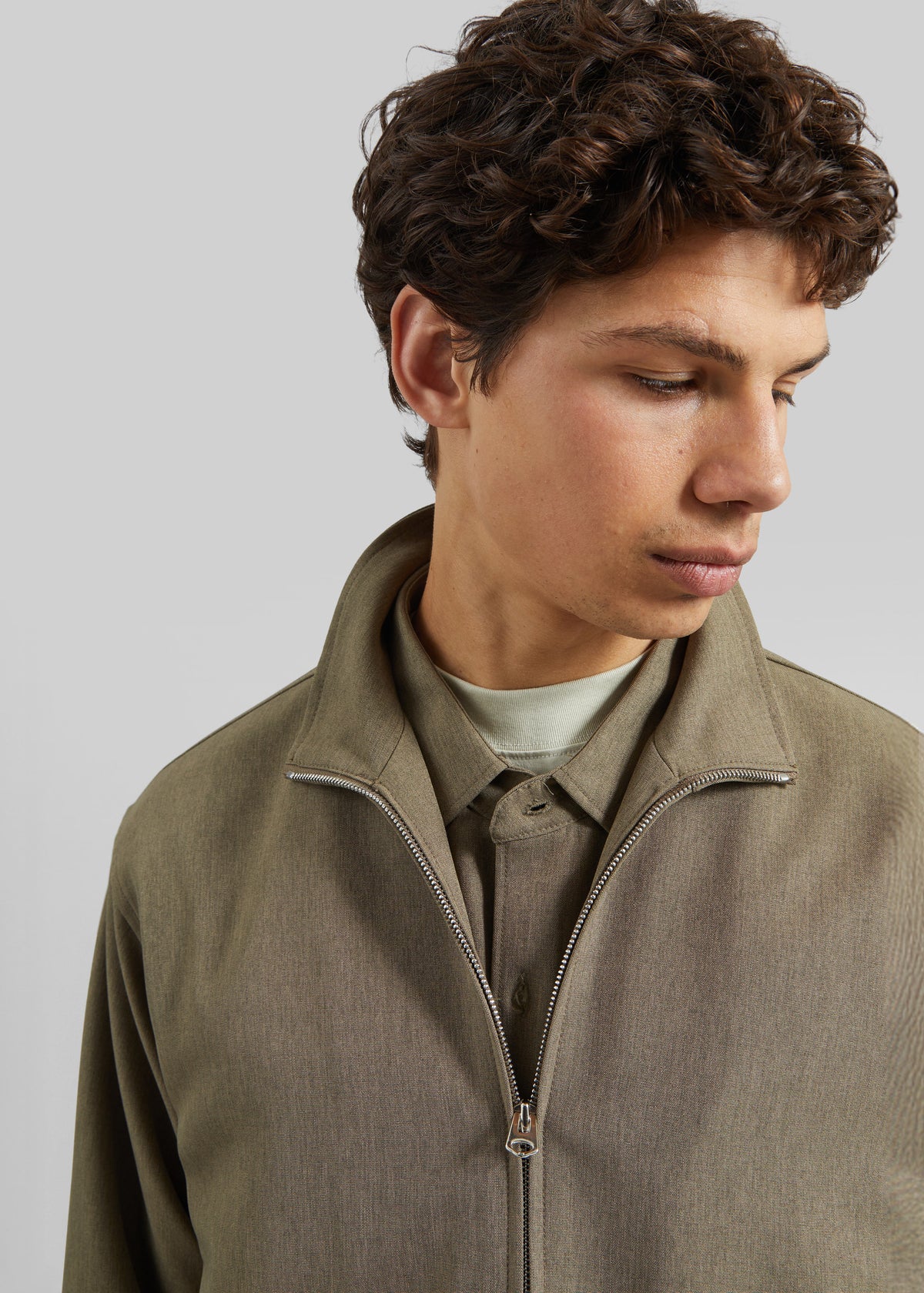 Alessio Zip-Up Jacket - Olive - 5