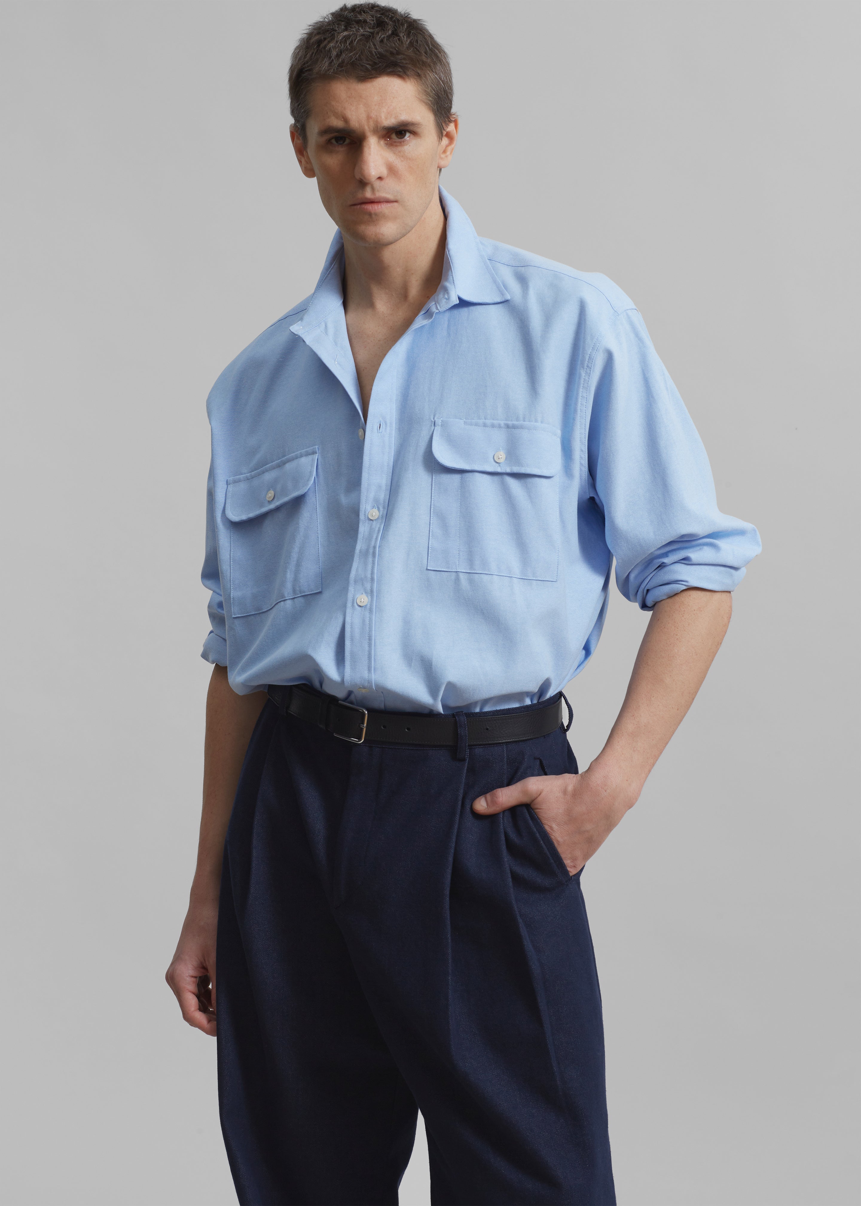Alexander Button Up Shirt - Blue - 1