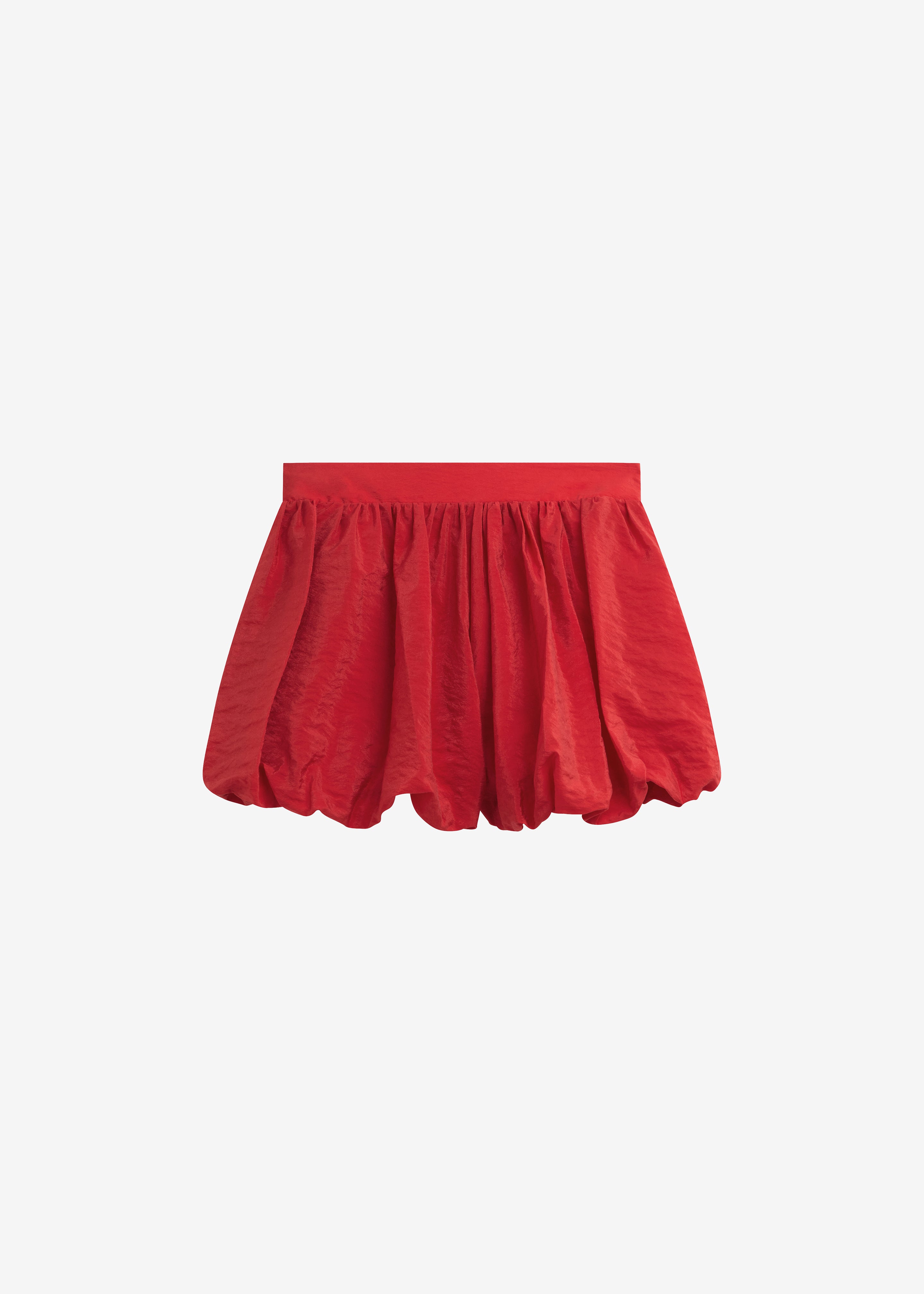 Alina Bubble Hem Shorts - Red - 8