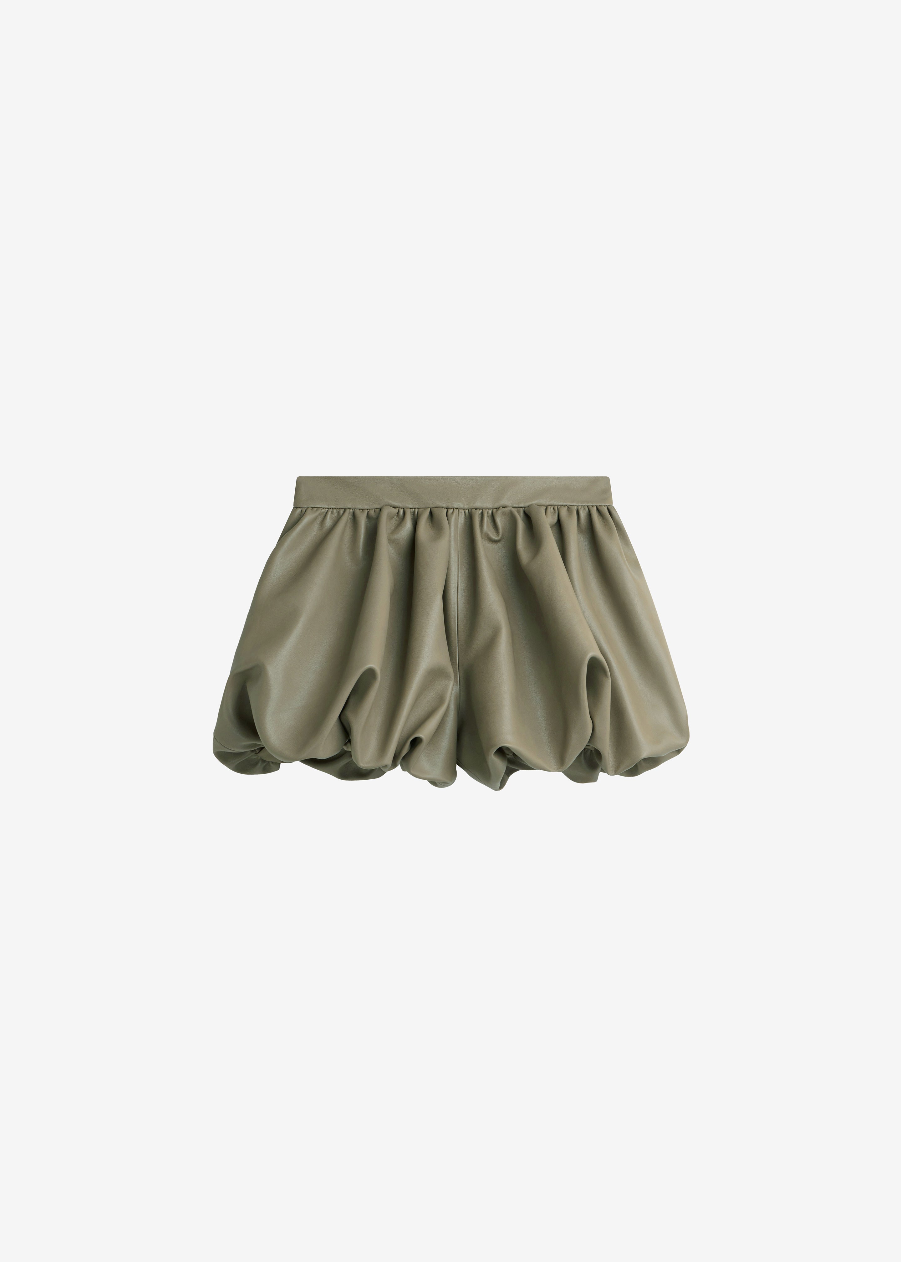 Alina Faux Leather Bubble Hem Shorts - Sage – The Frankie Shop