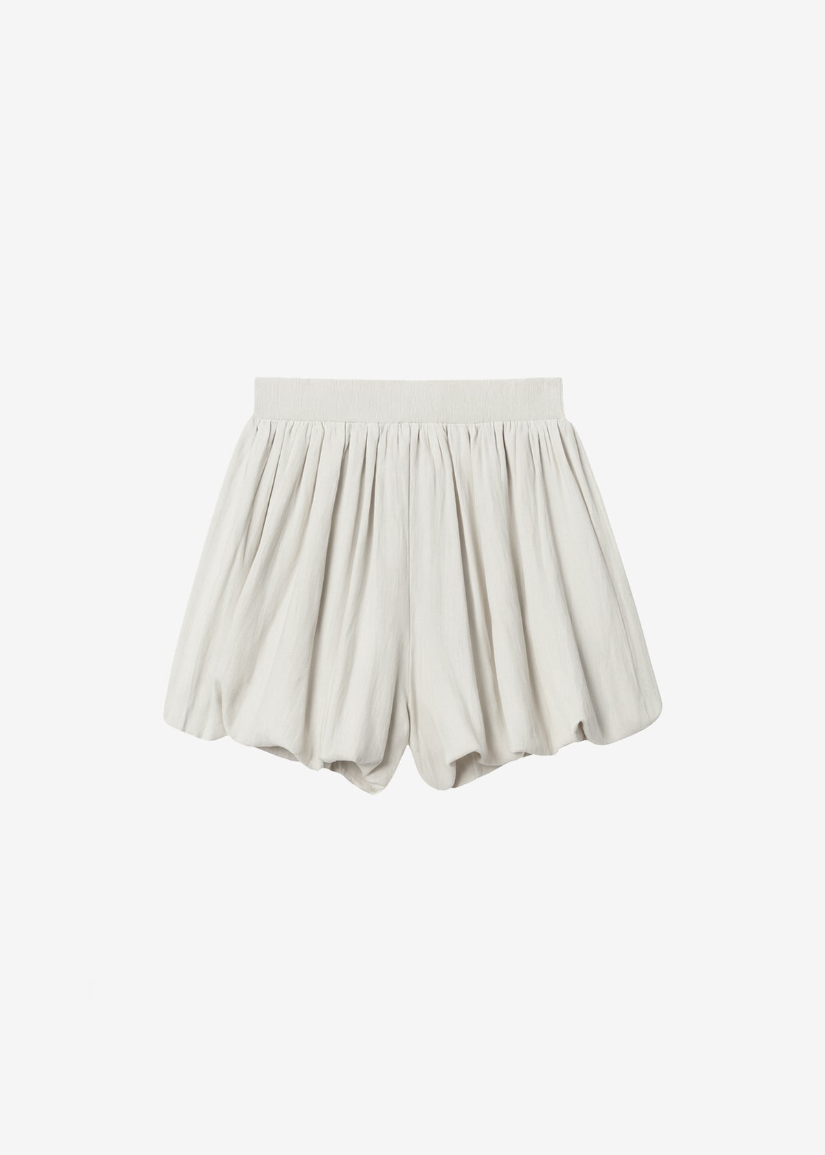 Alina Linen Bubble Hem Shorts - Light Beige - 10