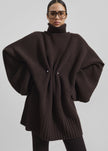 Alira Knit Brooch Dress - Brown