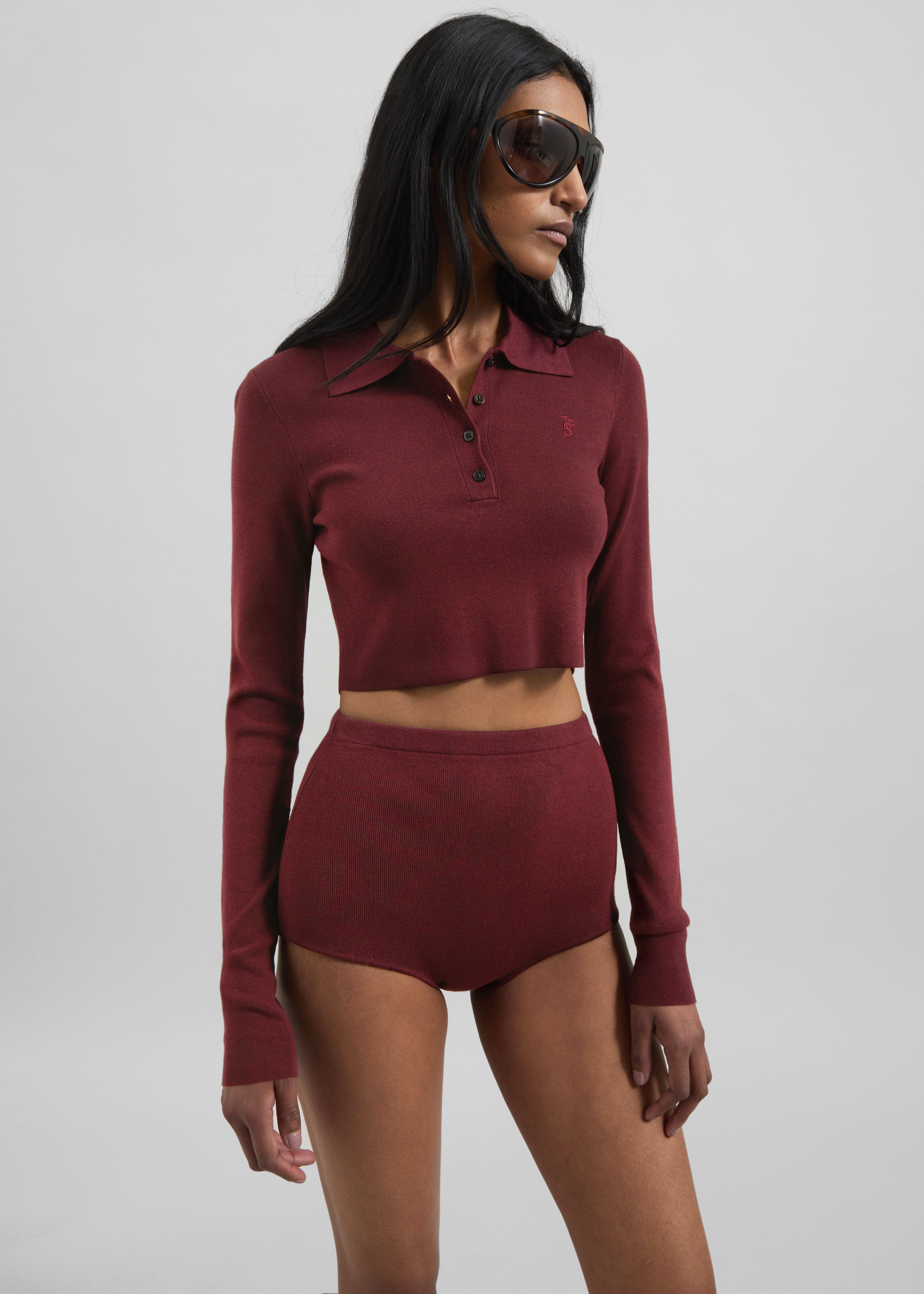 Alissa Knit Briefs - Burgundy – The Frankie Shop