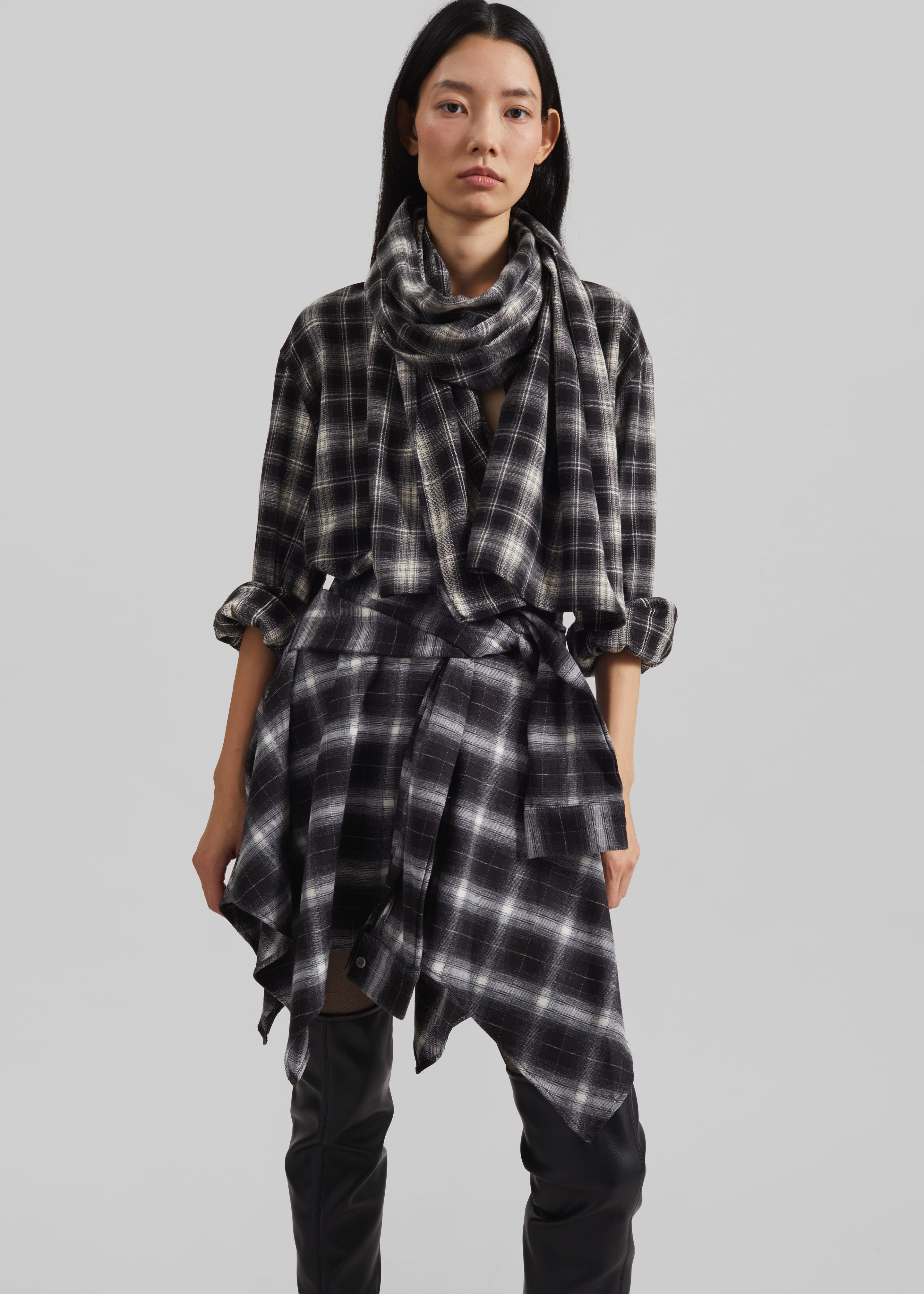Alix Tie Skirt - Black Plaid – The Frankie Shop