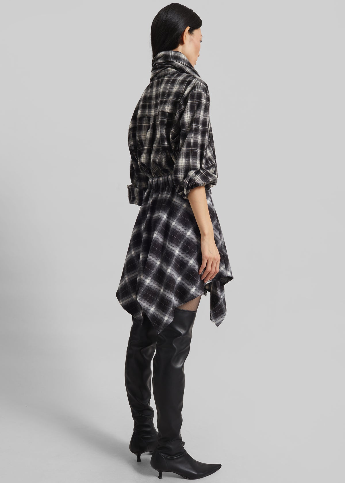 Alix Tie Skirt - Black Plaid - 9
