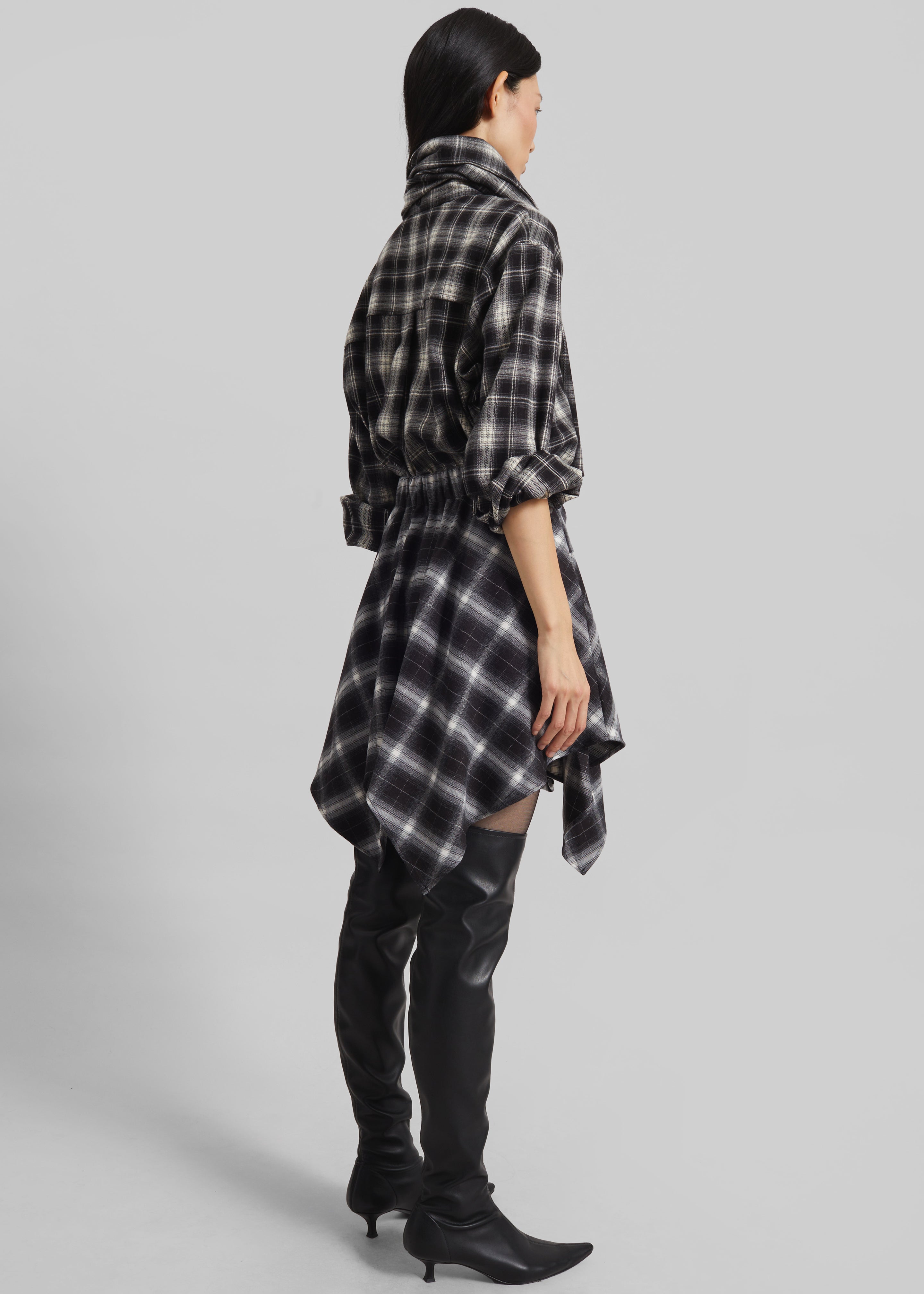 Alix Tie Skirt - Black Plaid - 9