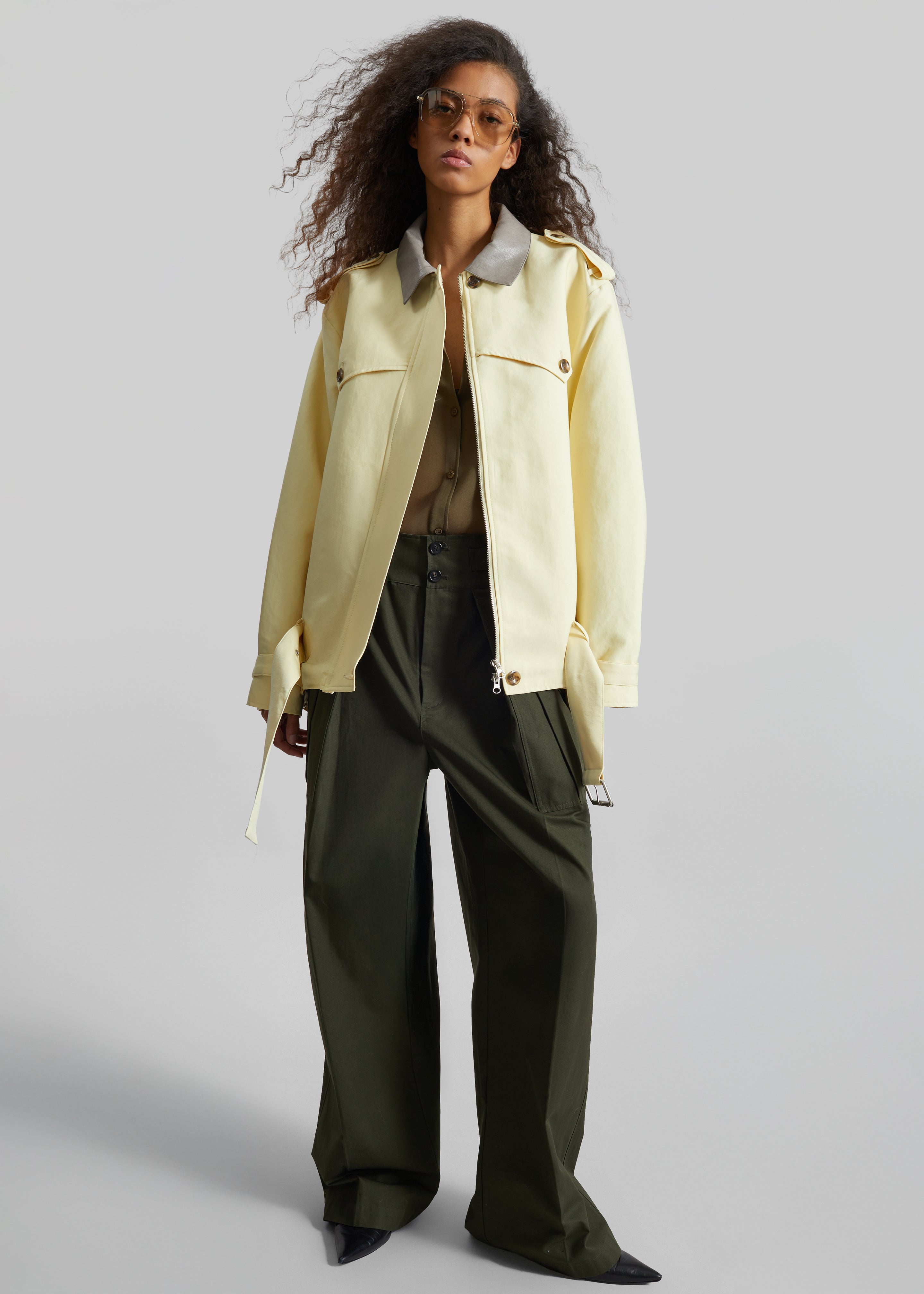 Alleray Short Trench - Yellow – The Frankie Shop