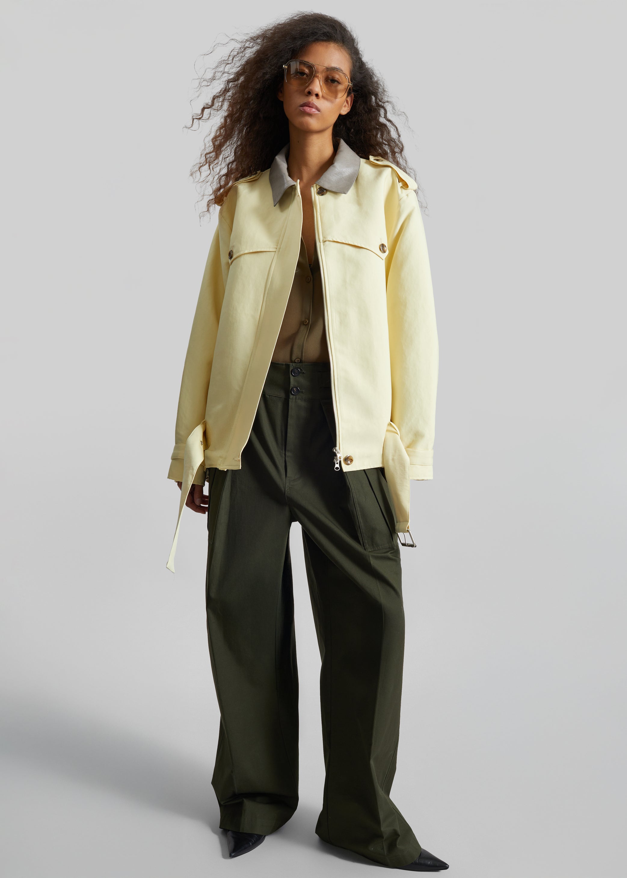 Shop the look image for Alleray Short Trench - Yellow
