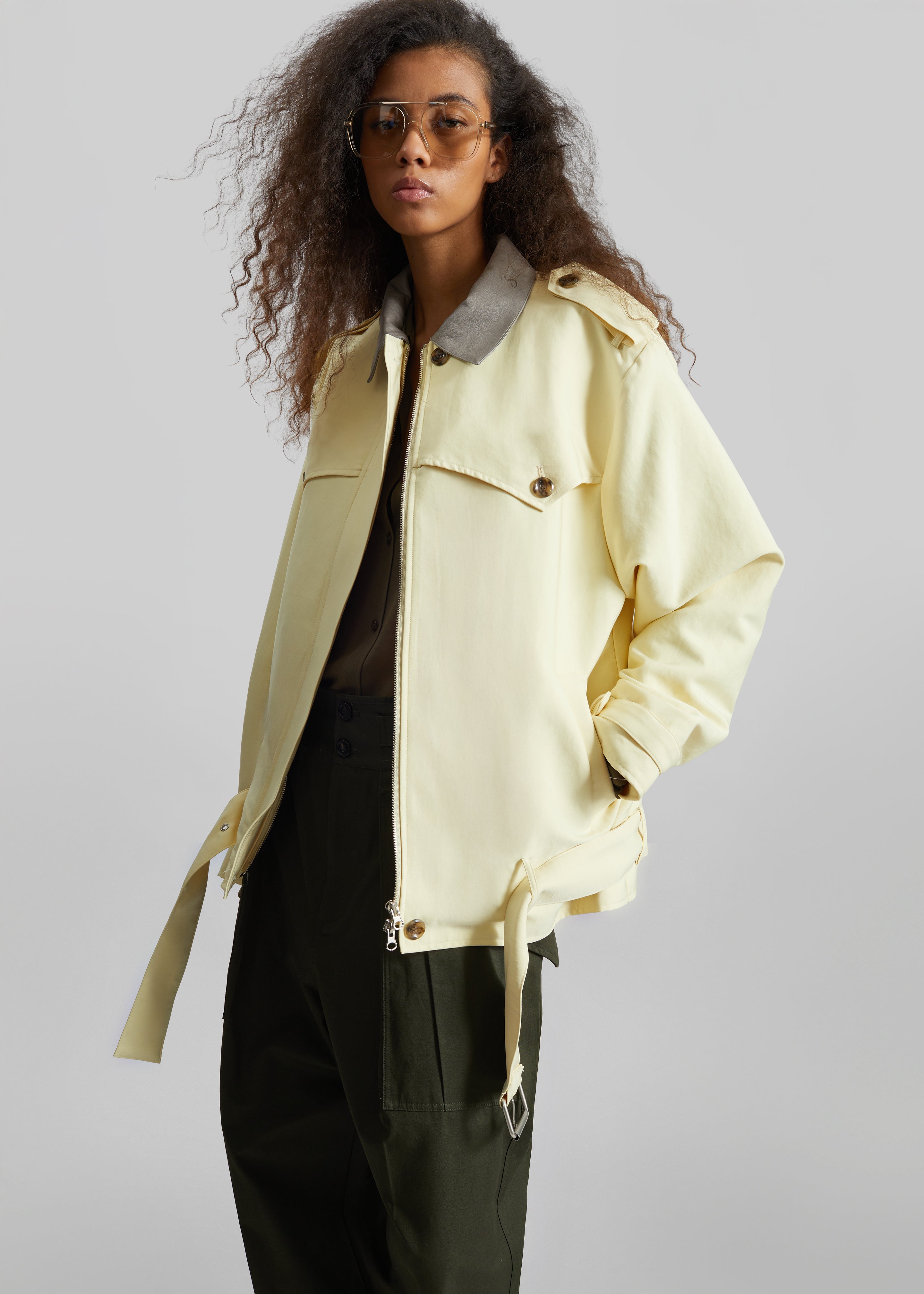 Alleray Short Trench - Yellow – The Frankie Shop