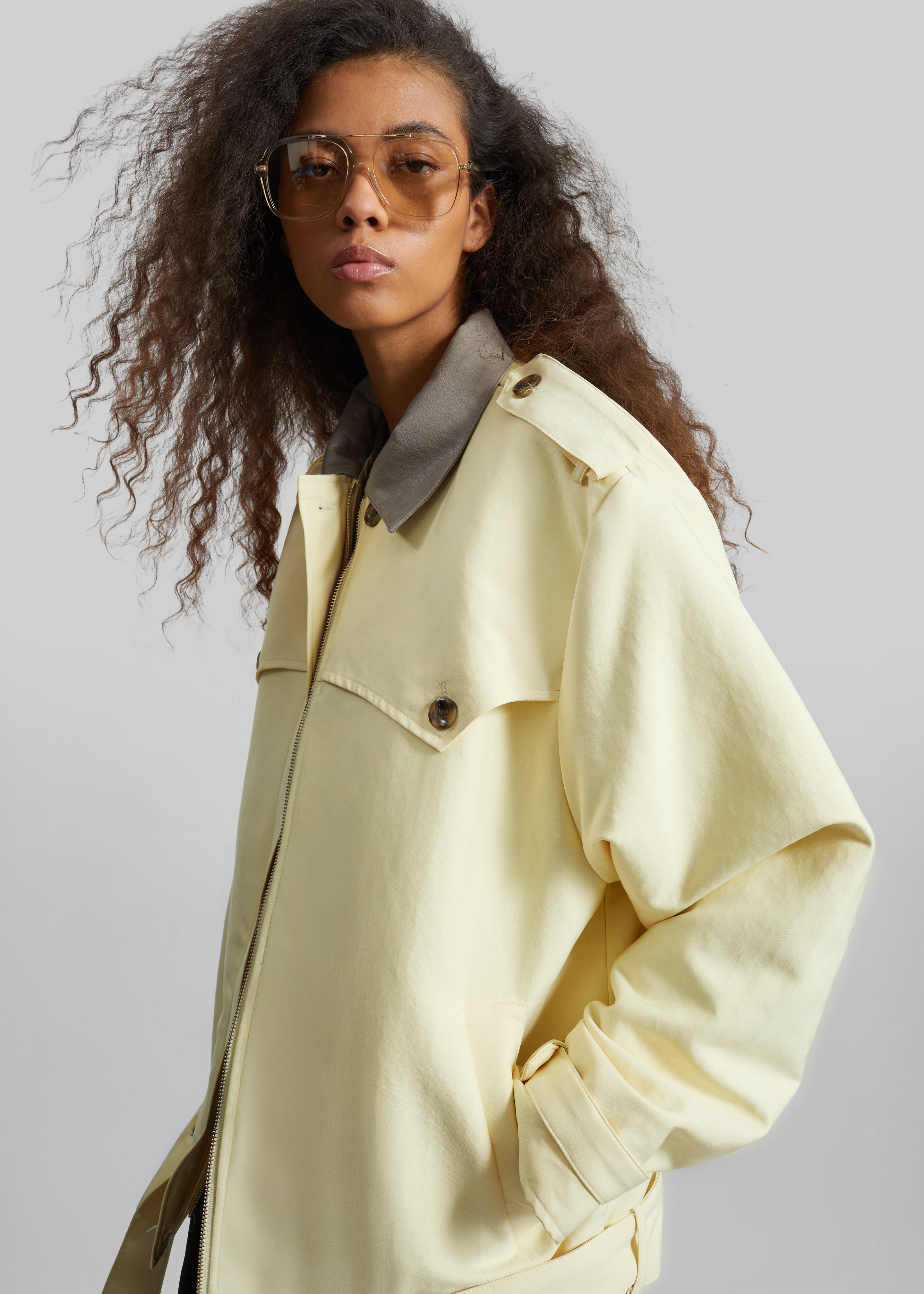 Alleray Short Trench - Yellow – The Frankie Shop