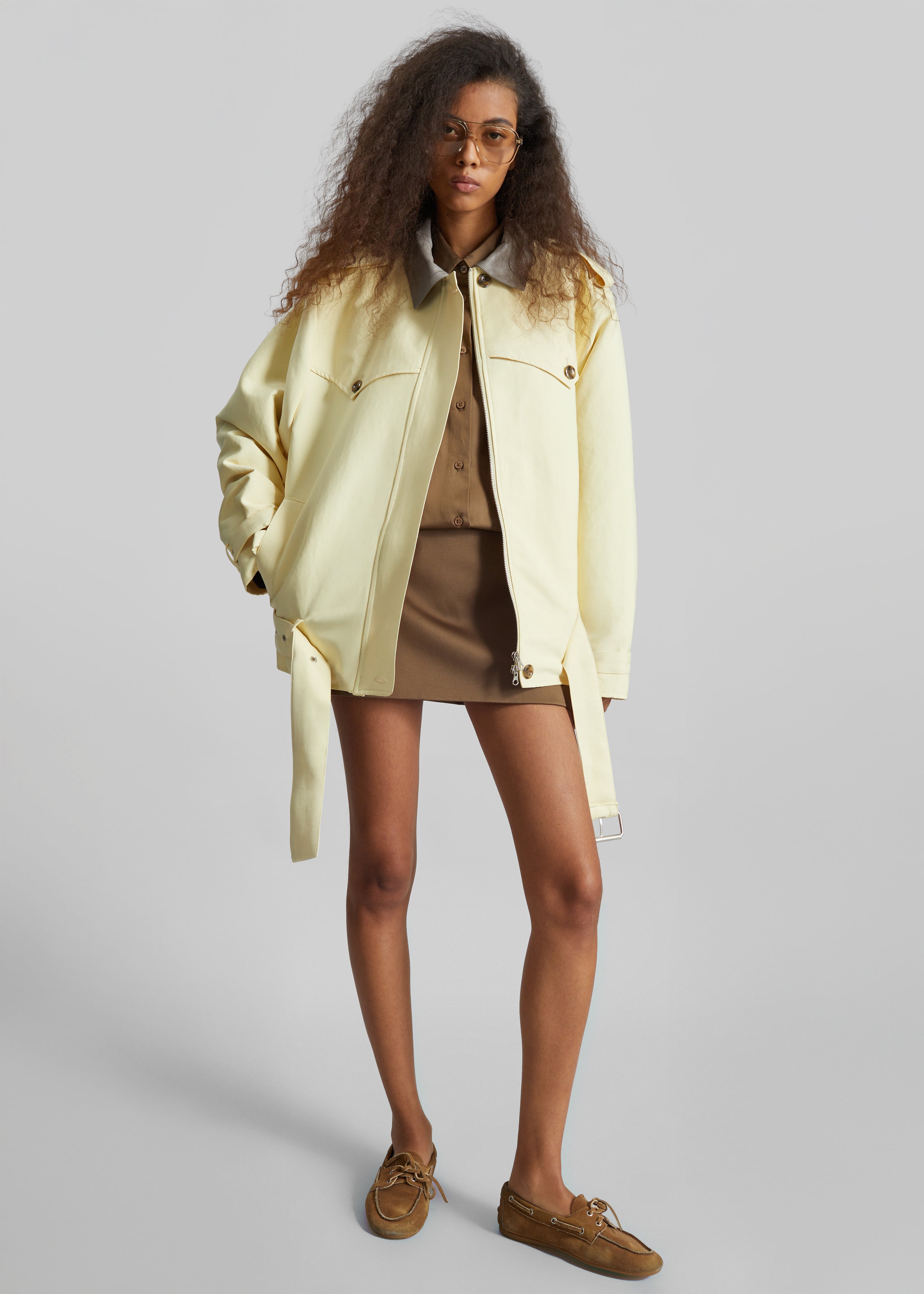 Alleray Short Trench - Yellow – The Frankie Shop