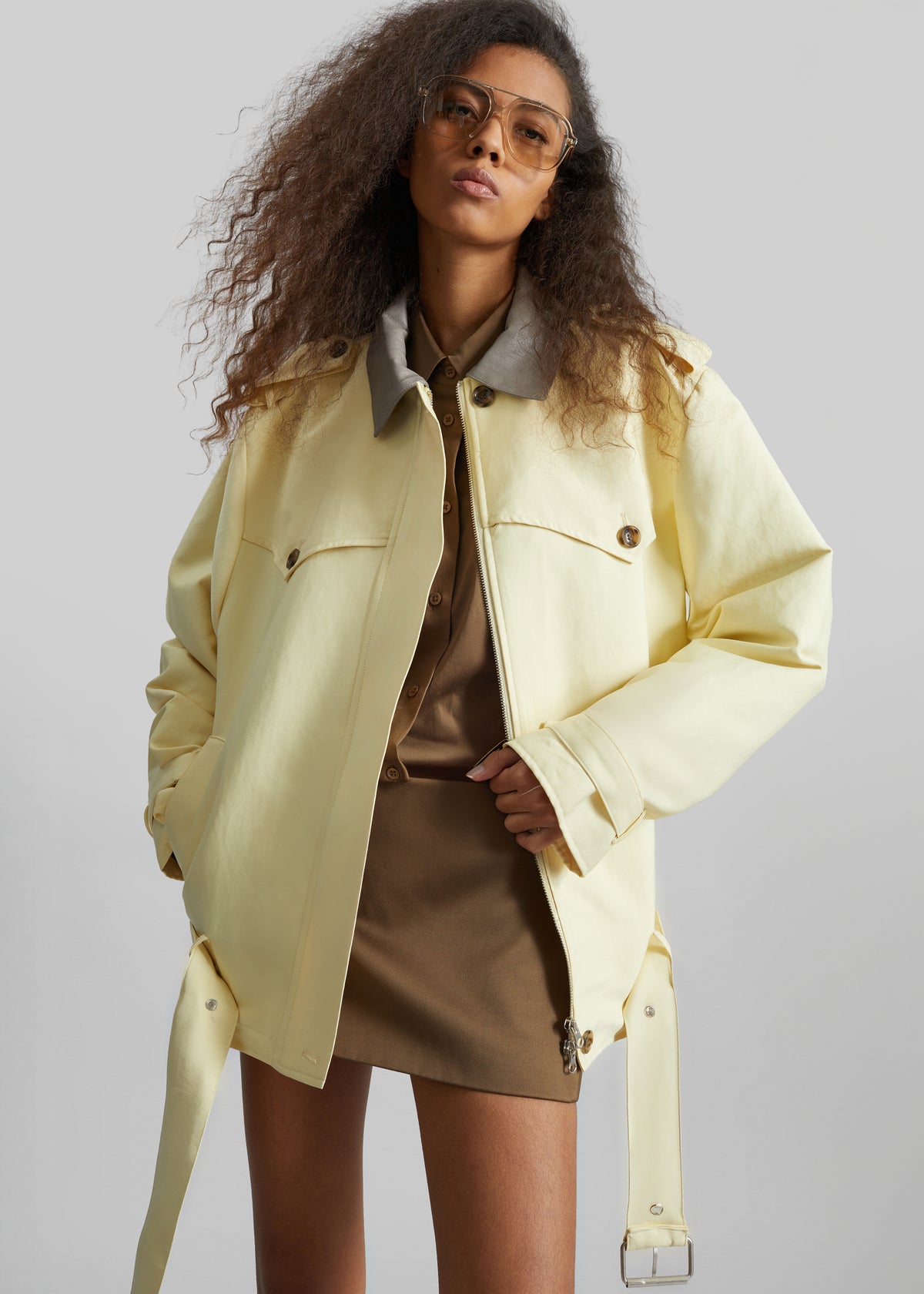 Alleray Short Trench - Yellow - 3