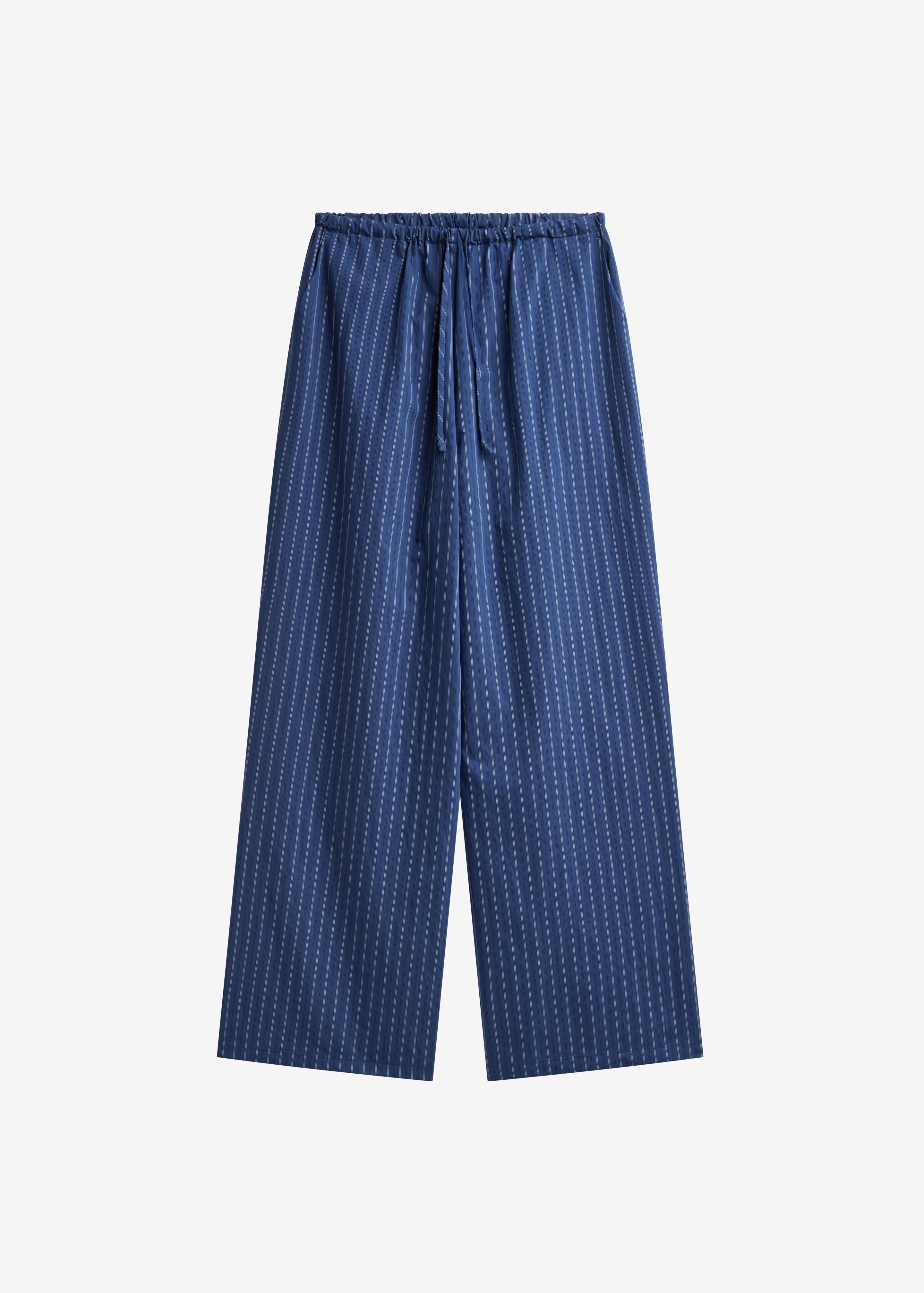 Almansa Drawstring Wide Pants - Blue Stripe – The Frankie Shop
