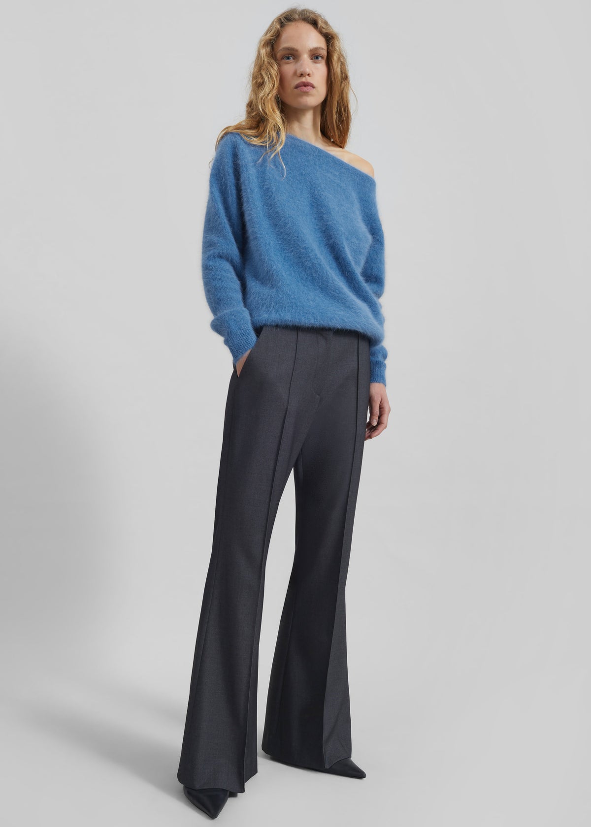 Almere Angora Fuzzy Sweater - Cobalt - 3