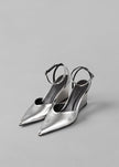 Alohas Polly Shimmer Leather Pumps - Silver