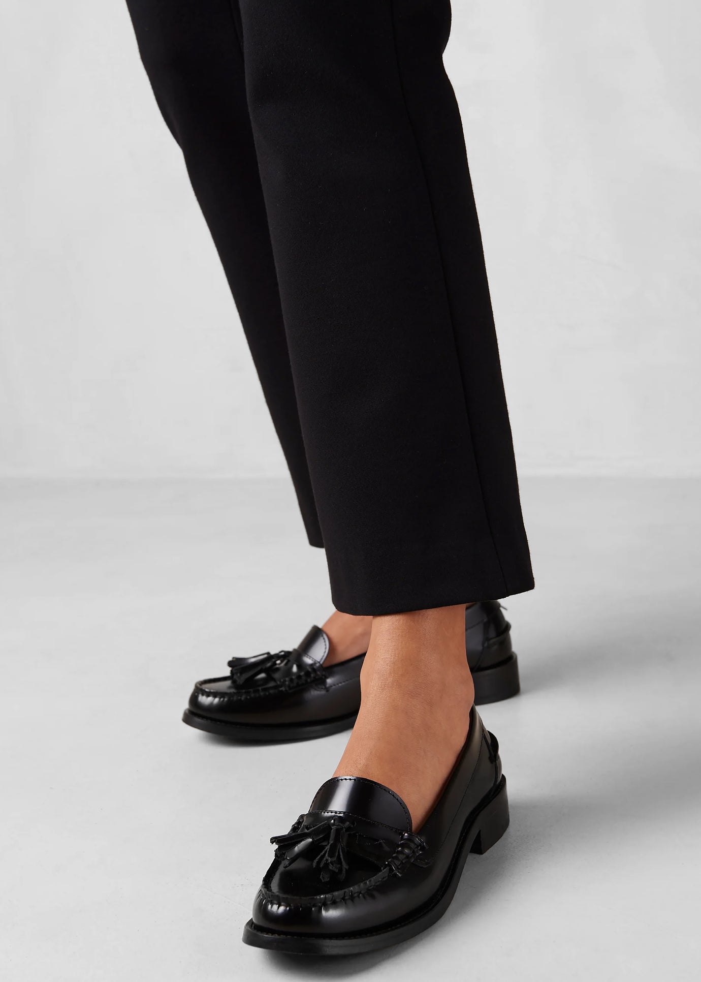 Alohas Terrane Leather Loafers - Black - 1