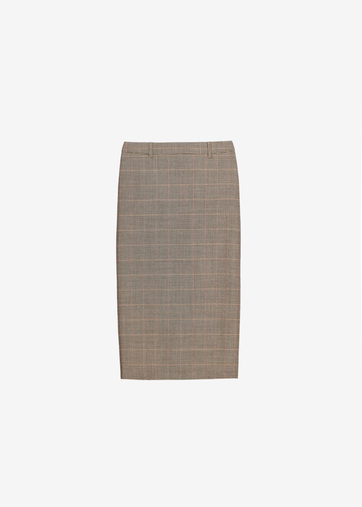 Alrose Houndstooth Midi Skirt - Beige - 10