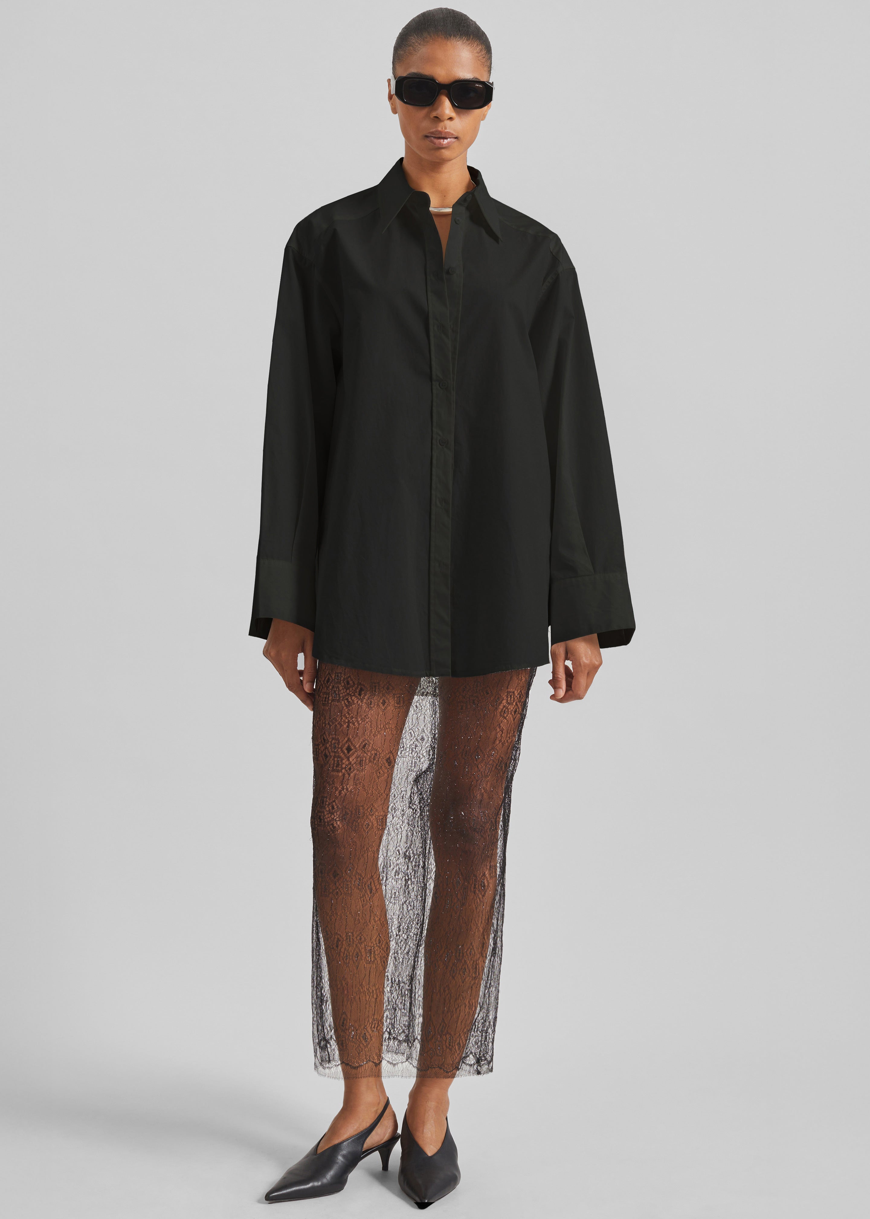 Alrose Lace Midi Skirt - Black – The Frankie Shop