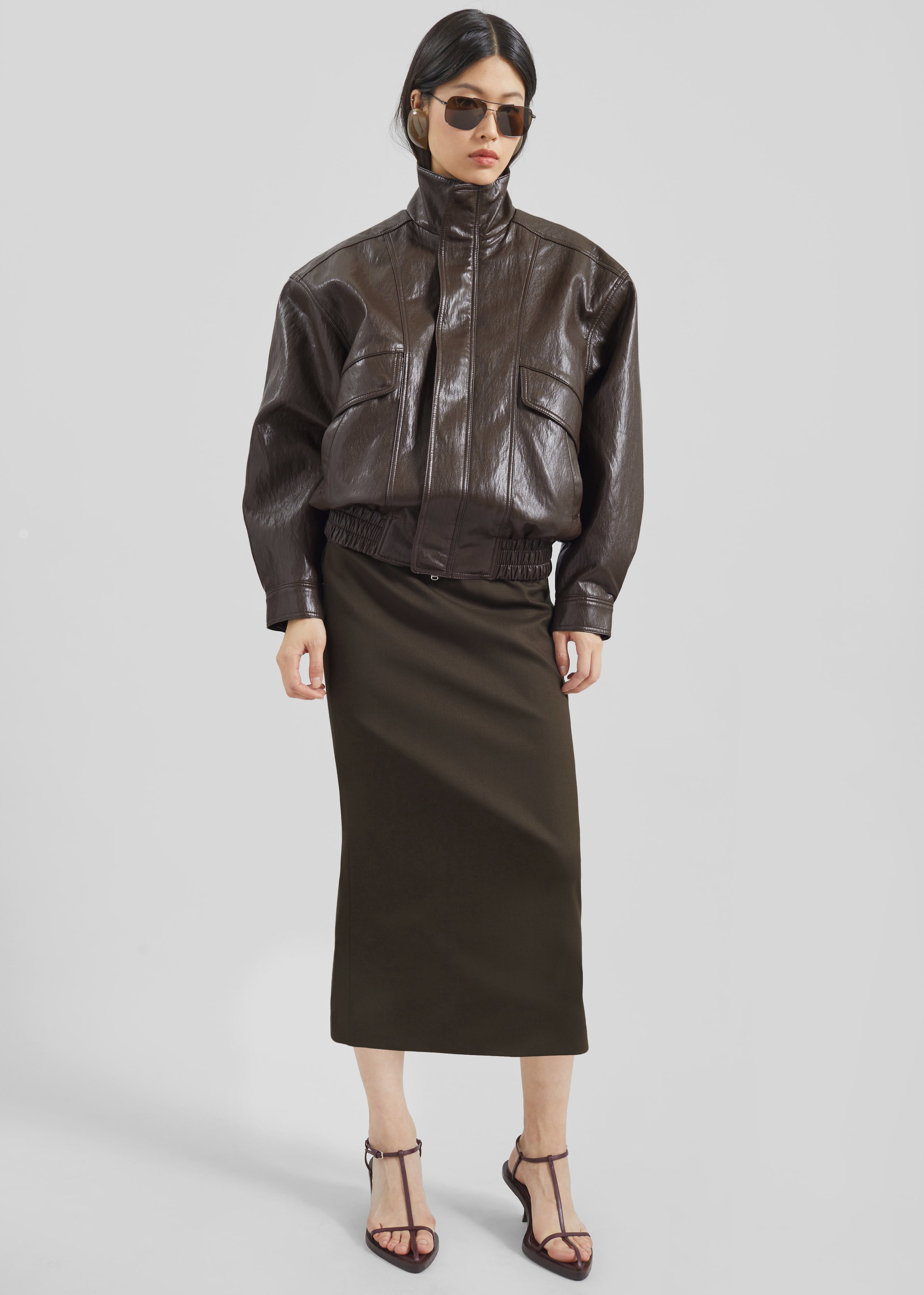 Alrose Midi Skirt - Mocha – The Frankie Shop