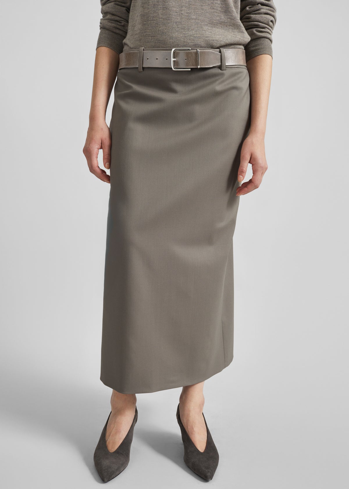Alrose Midi Skirt - Taupe - 4