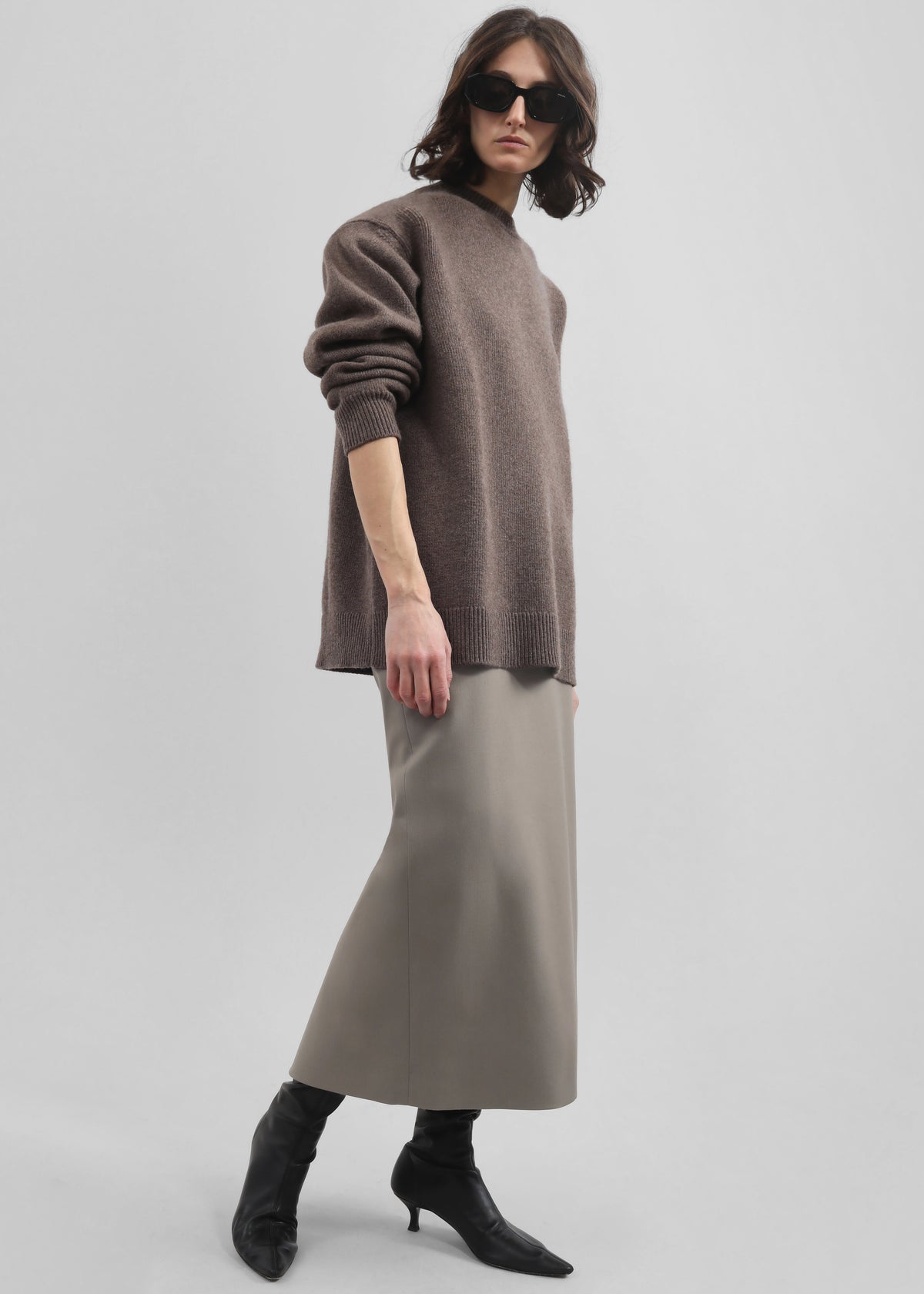 Alrose Midi Skirt - Taupe - 6