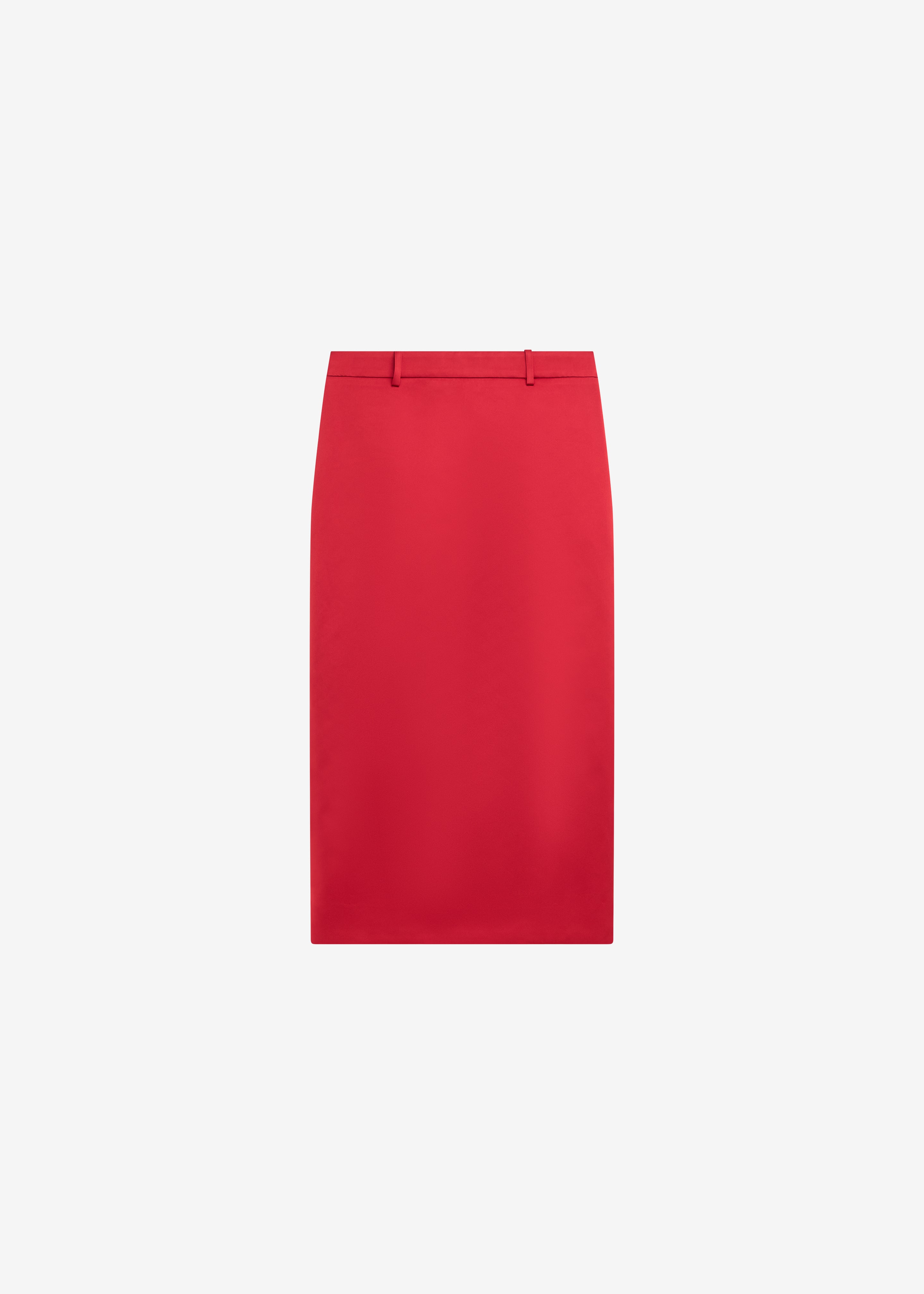 Alrose Satin Midi Skirt - Red - 8