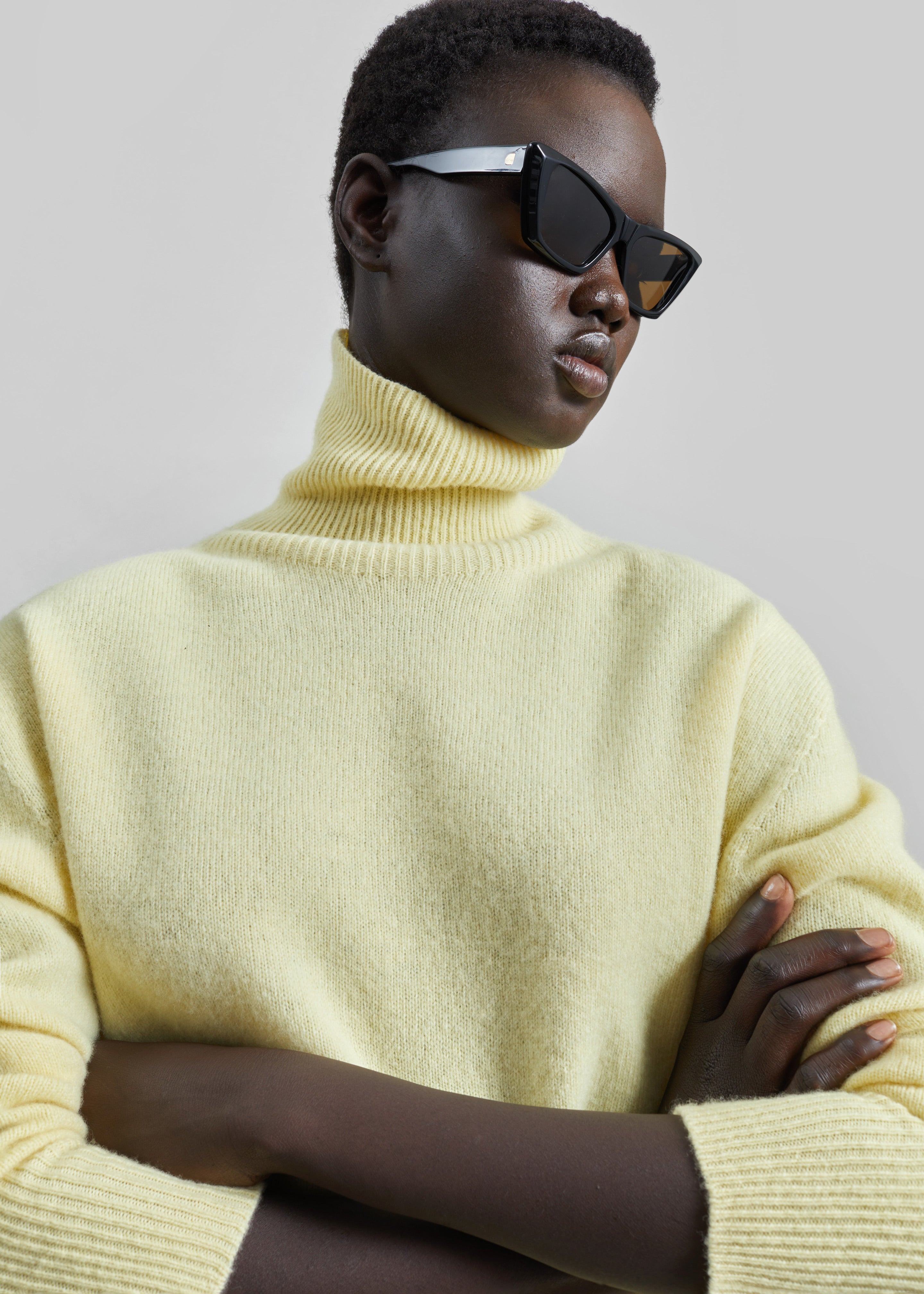 Alster Wool Turtleneck Sweater - Yellow - 5