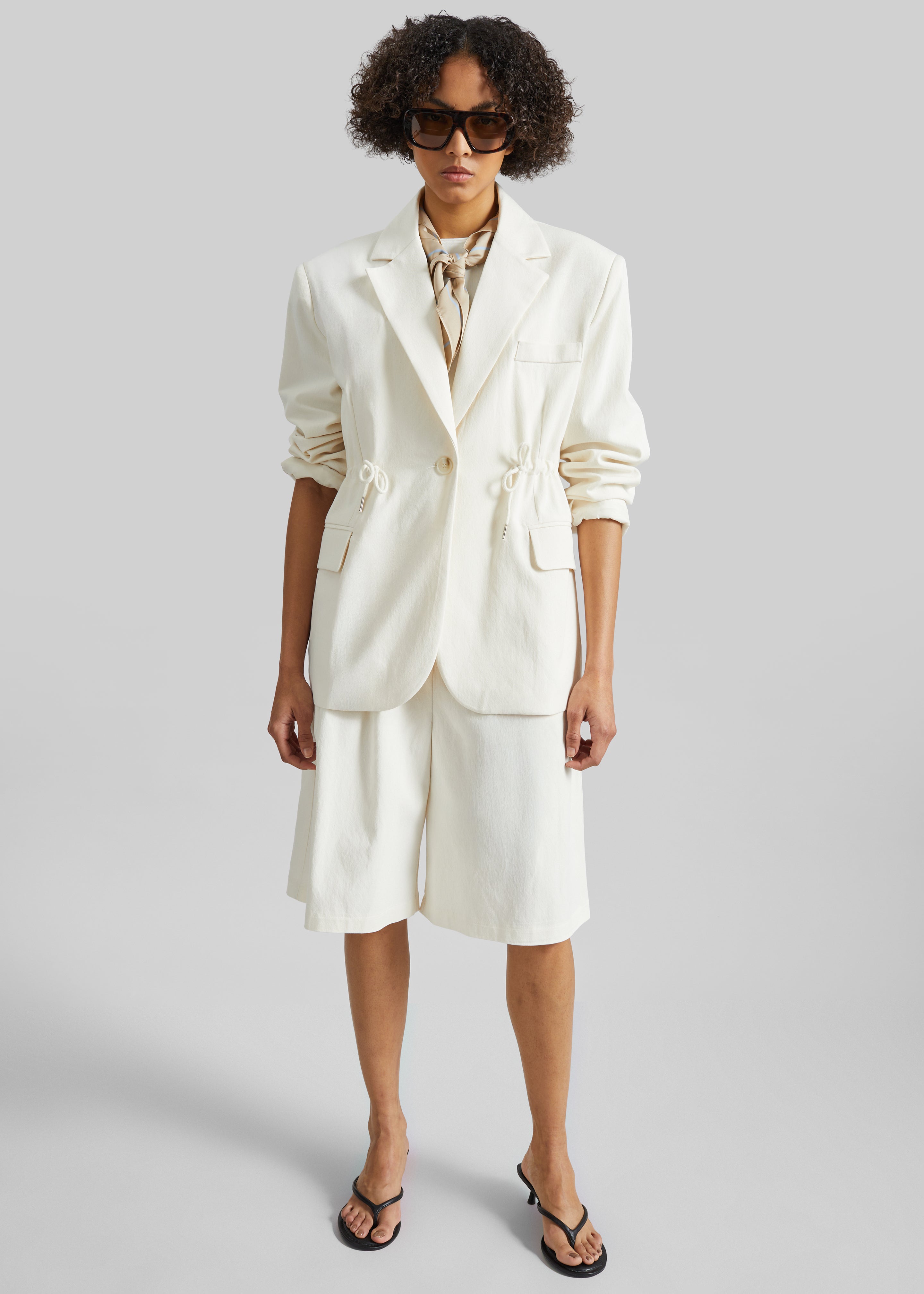 Altea Drawstring Blazer - Ivory - 6