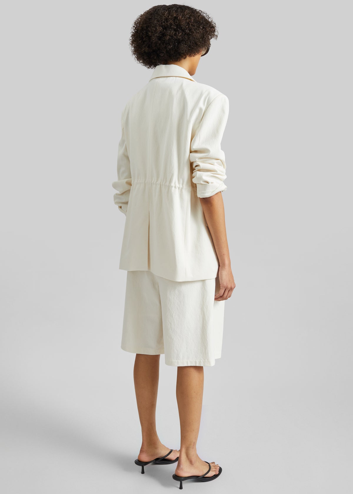 Altea Drawstring Blazer - Ivory - 8