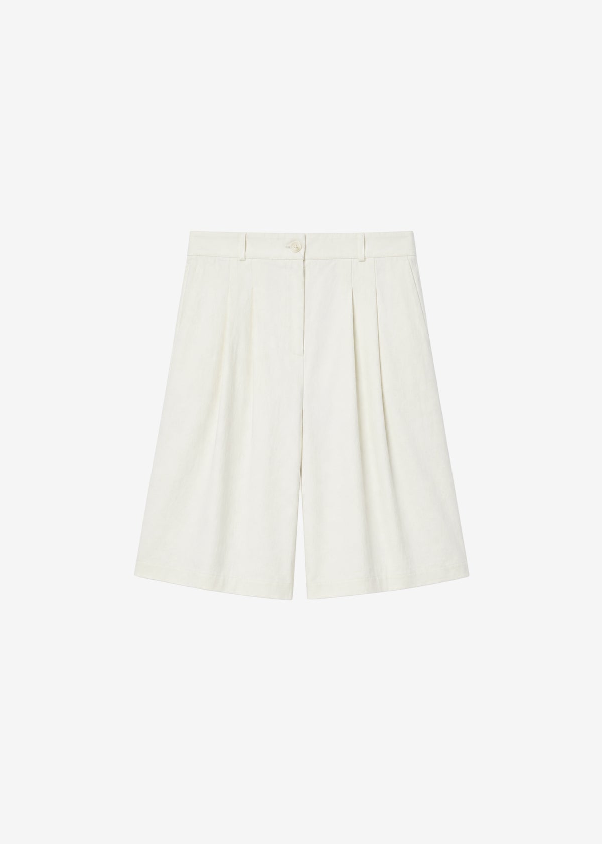 Altea Pleated Bermuda Shorts - Ivory - 8