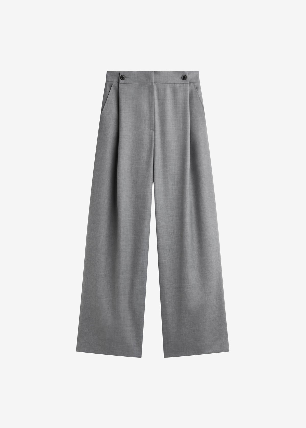 Althea Pleated Trousers - Light Grey