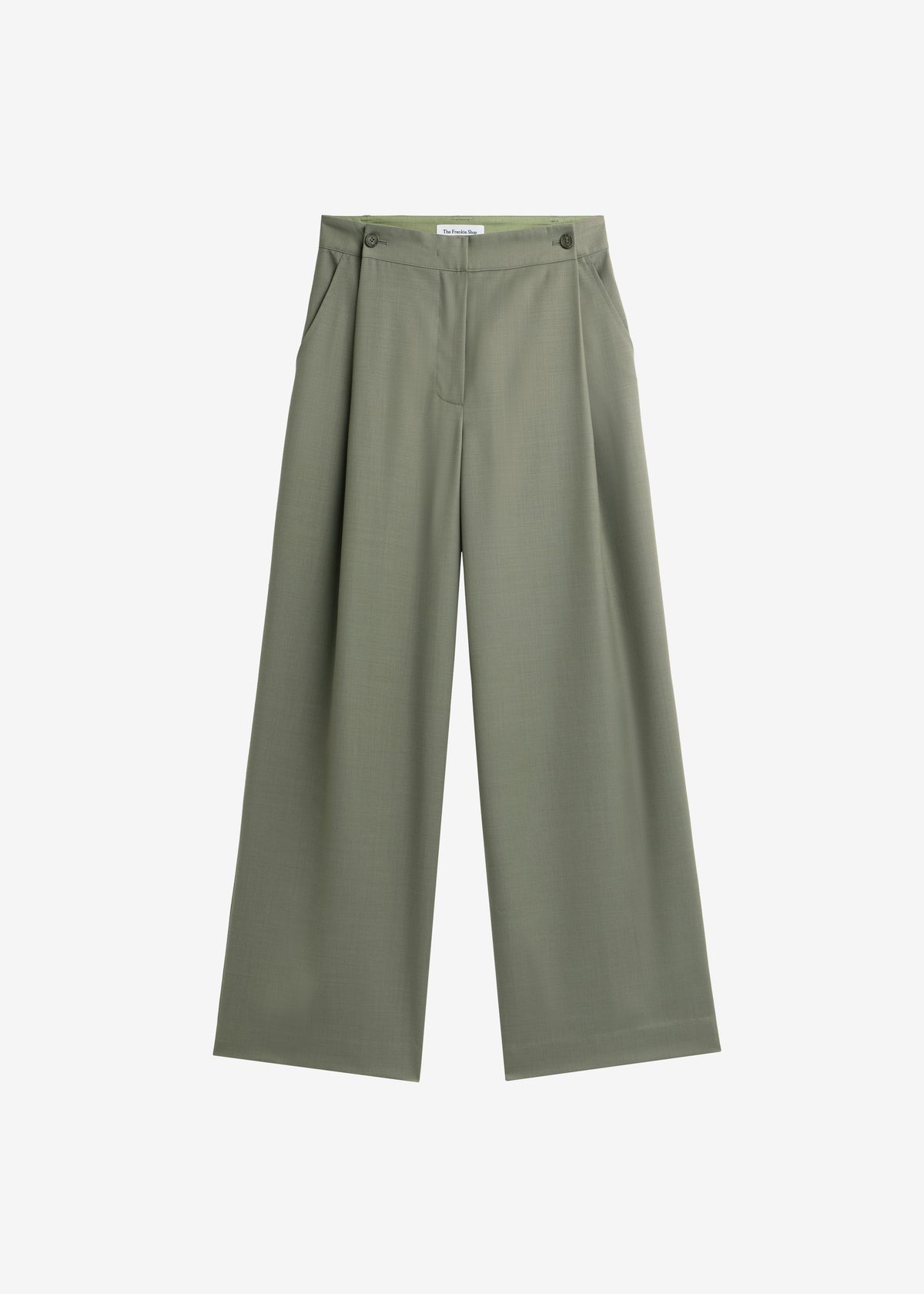 Althea Pleated Trousers - Sage - 6