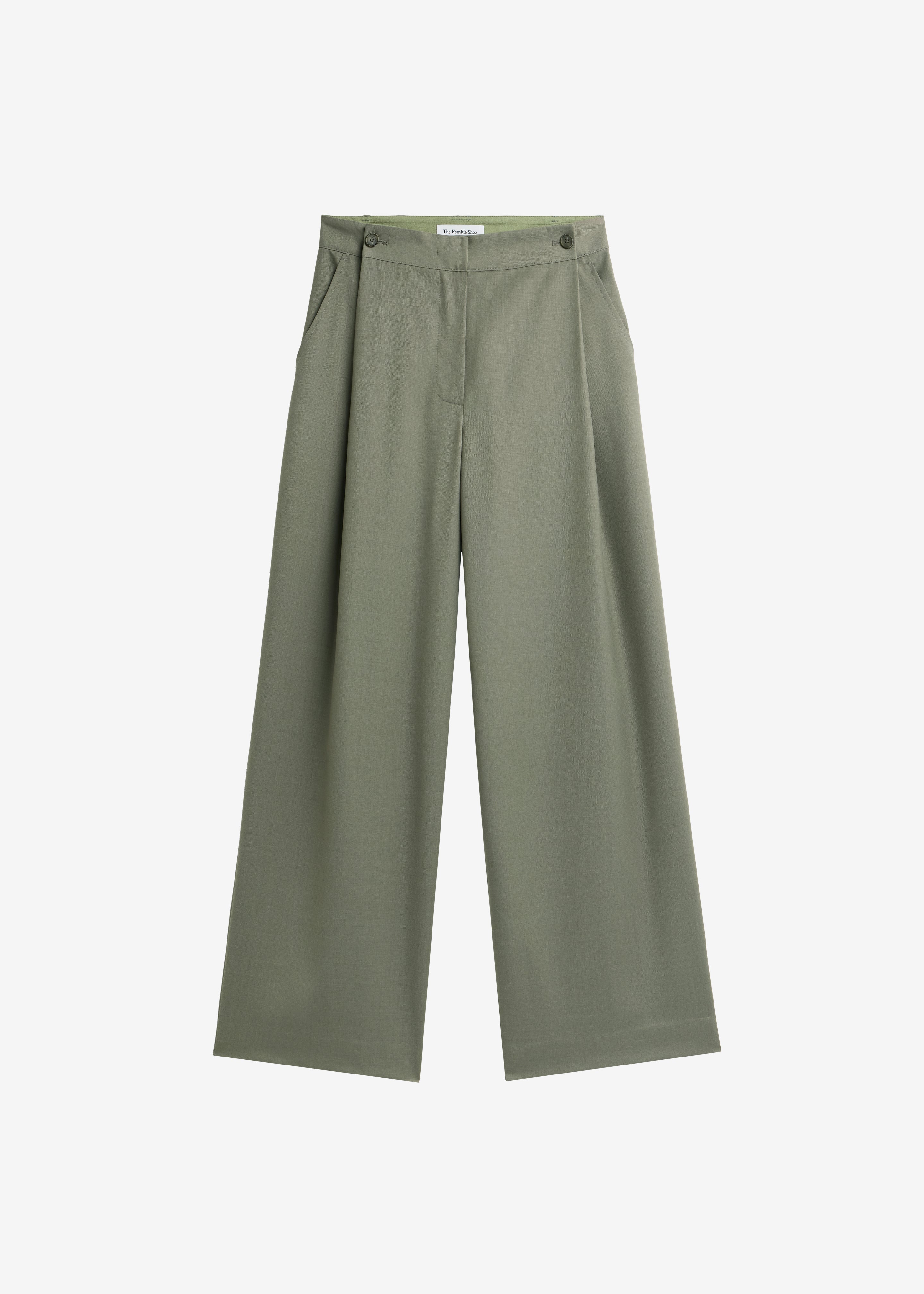 Althea Pleated Trousers - Sage - 6