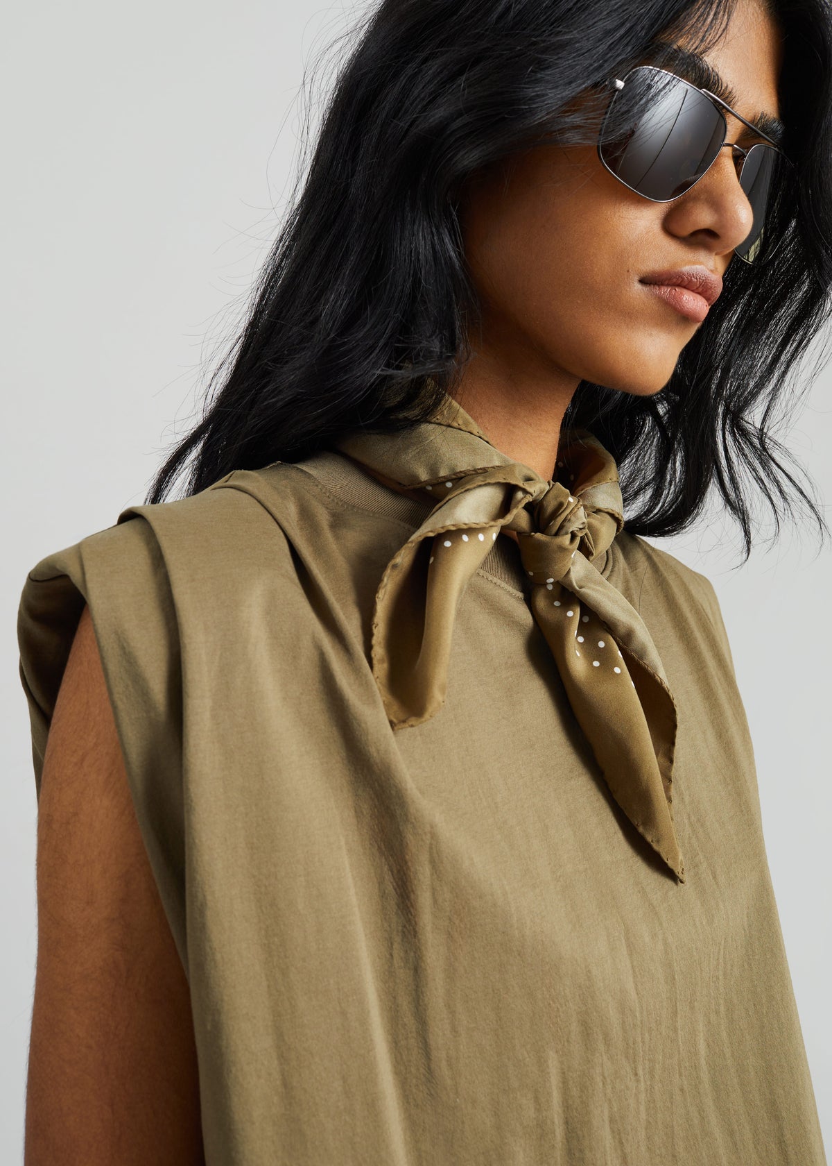 Alvor Padded Balloon Top - Olive - 3