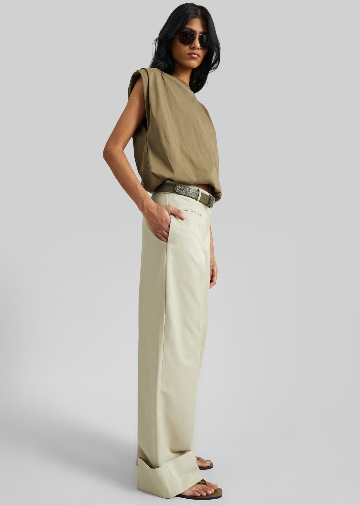 Alvor Padded Balloon Top - Olive - 6