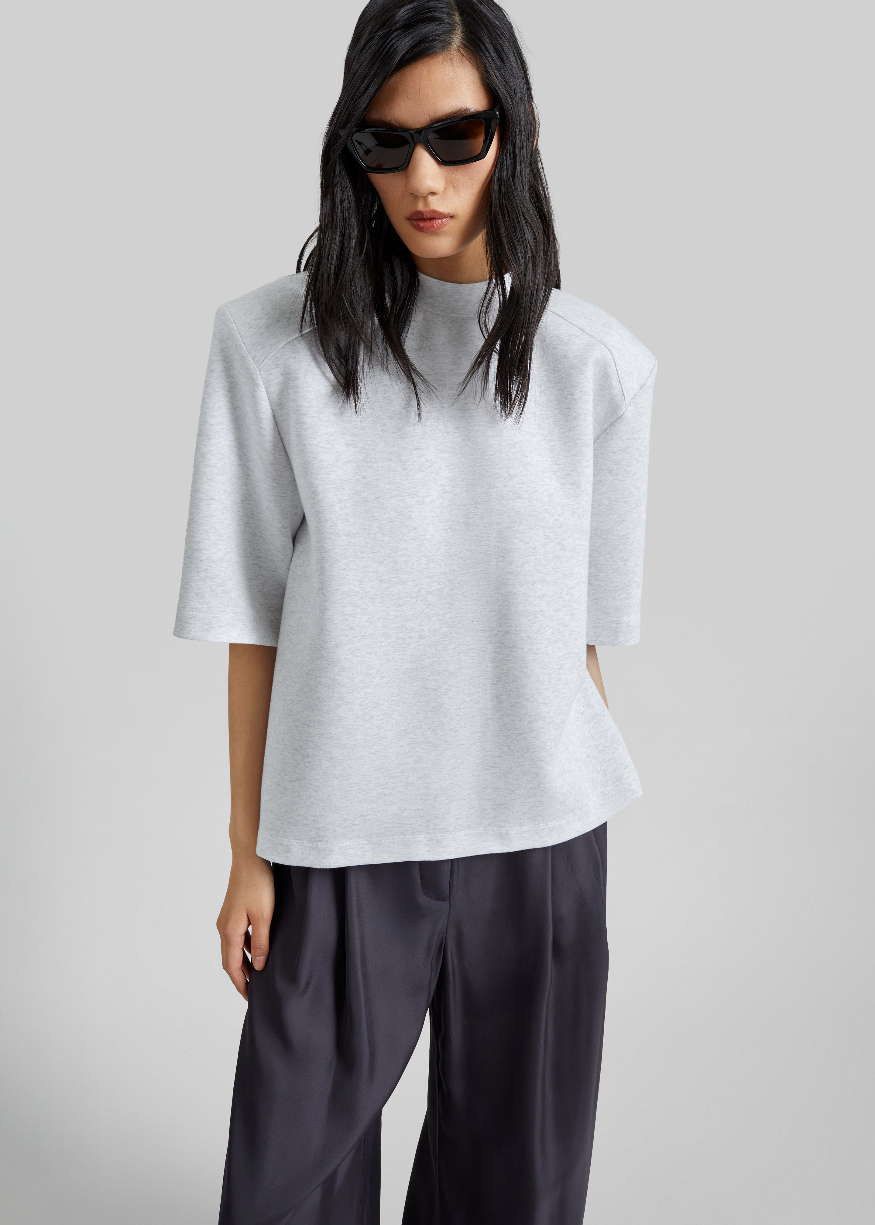 Alwen Neoprene Padded T-Shirt - Grey Melange - 1