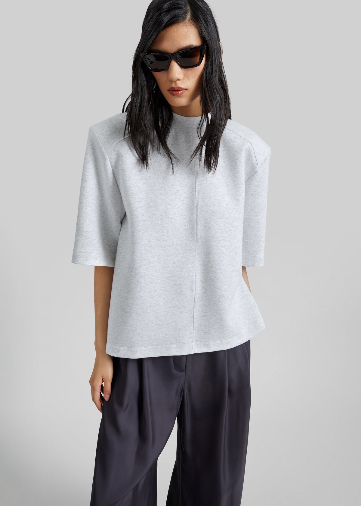 Alwen Neoprene Padded T-Shirt - Grey Melange - 1