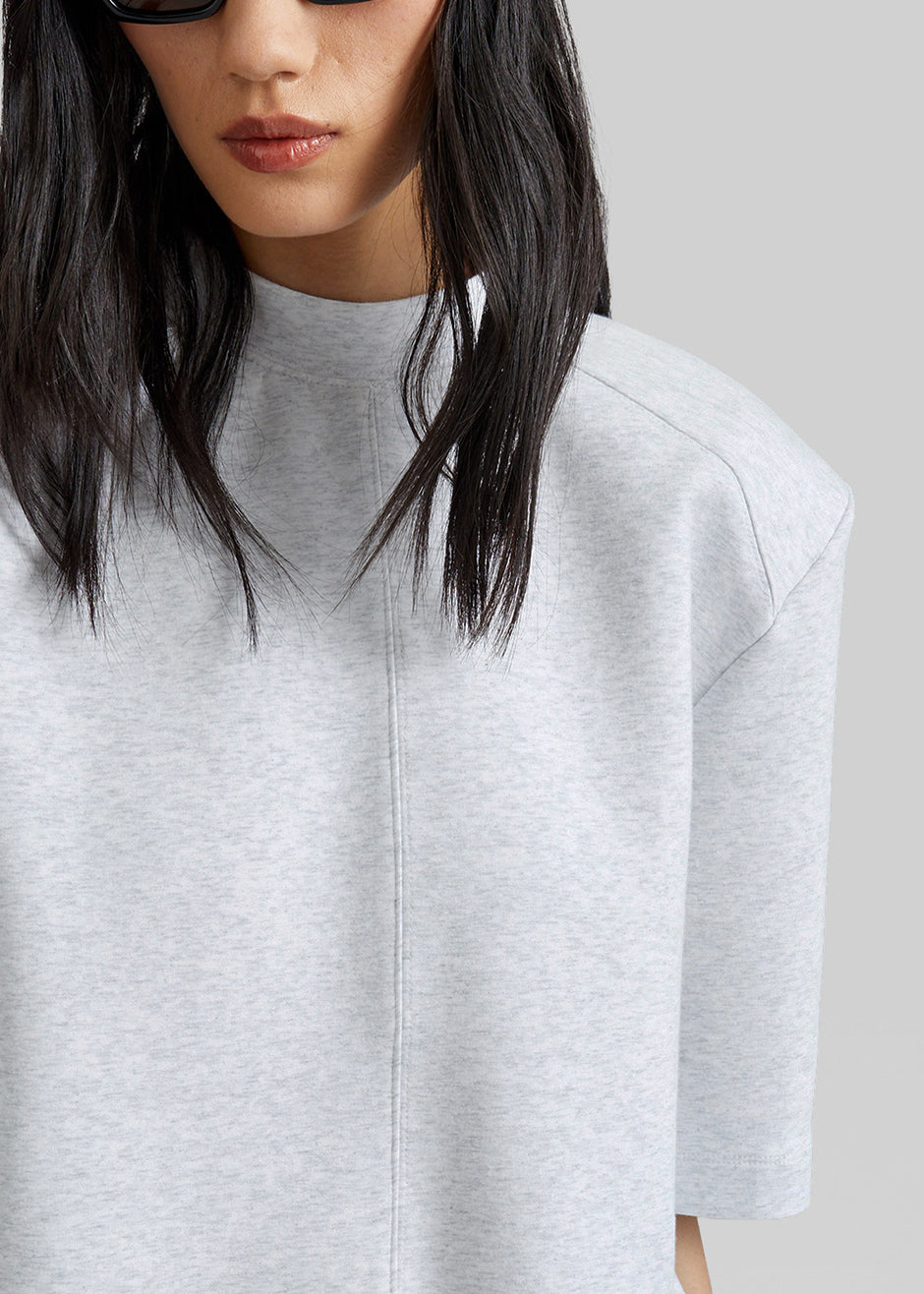 Alwen Neoprene Padded T-Shirt - Grey Melange - 4