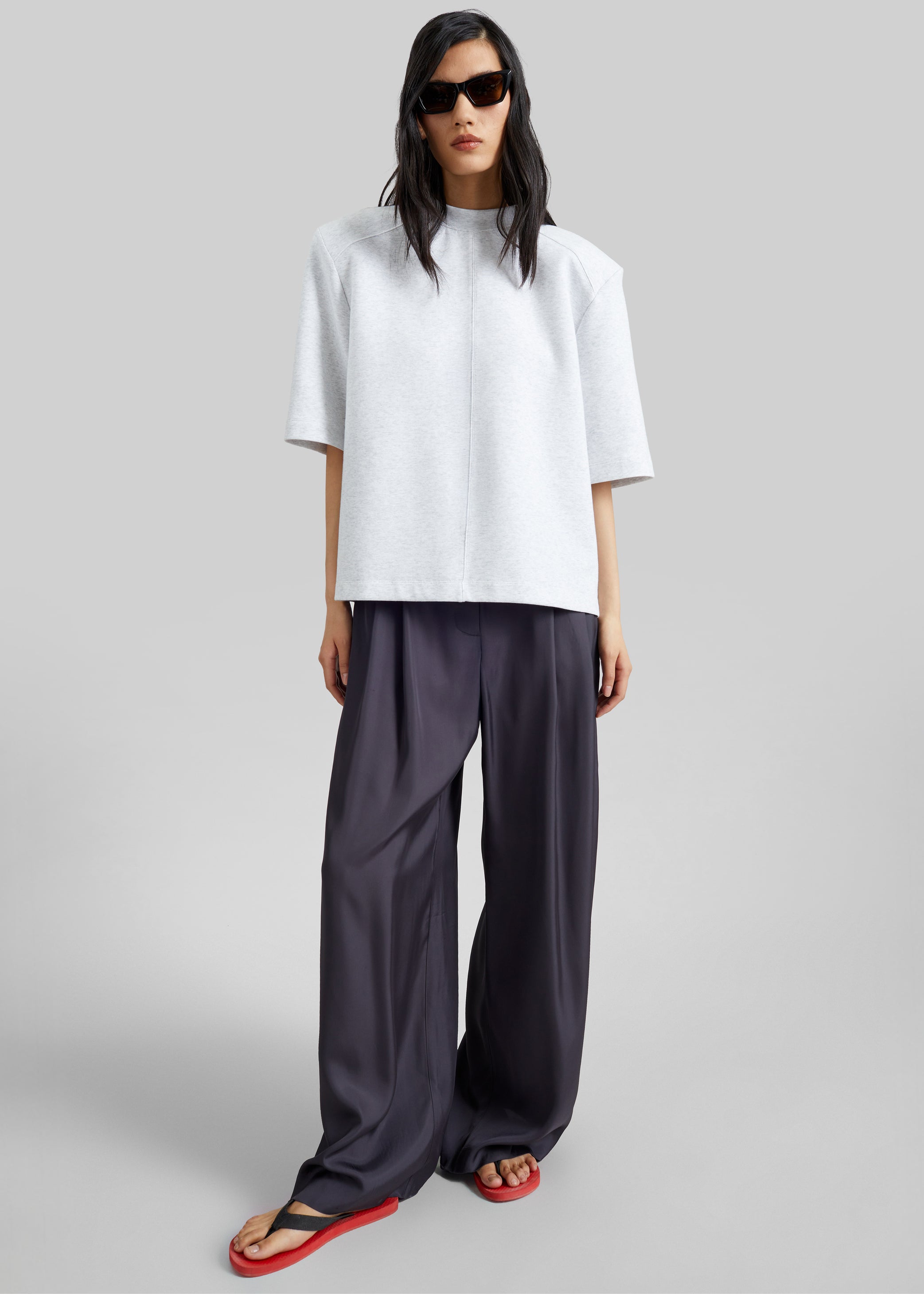 Shop the look image for Alwen Neoprene Padded T-Shirt - Grey Melange
