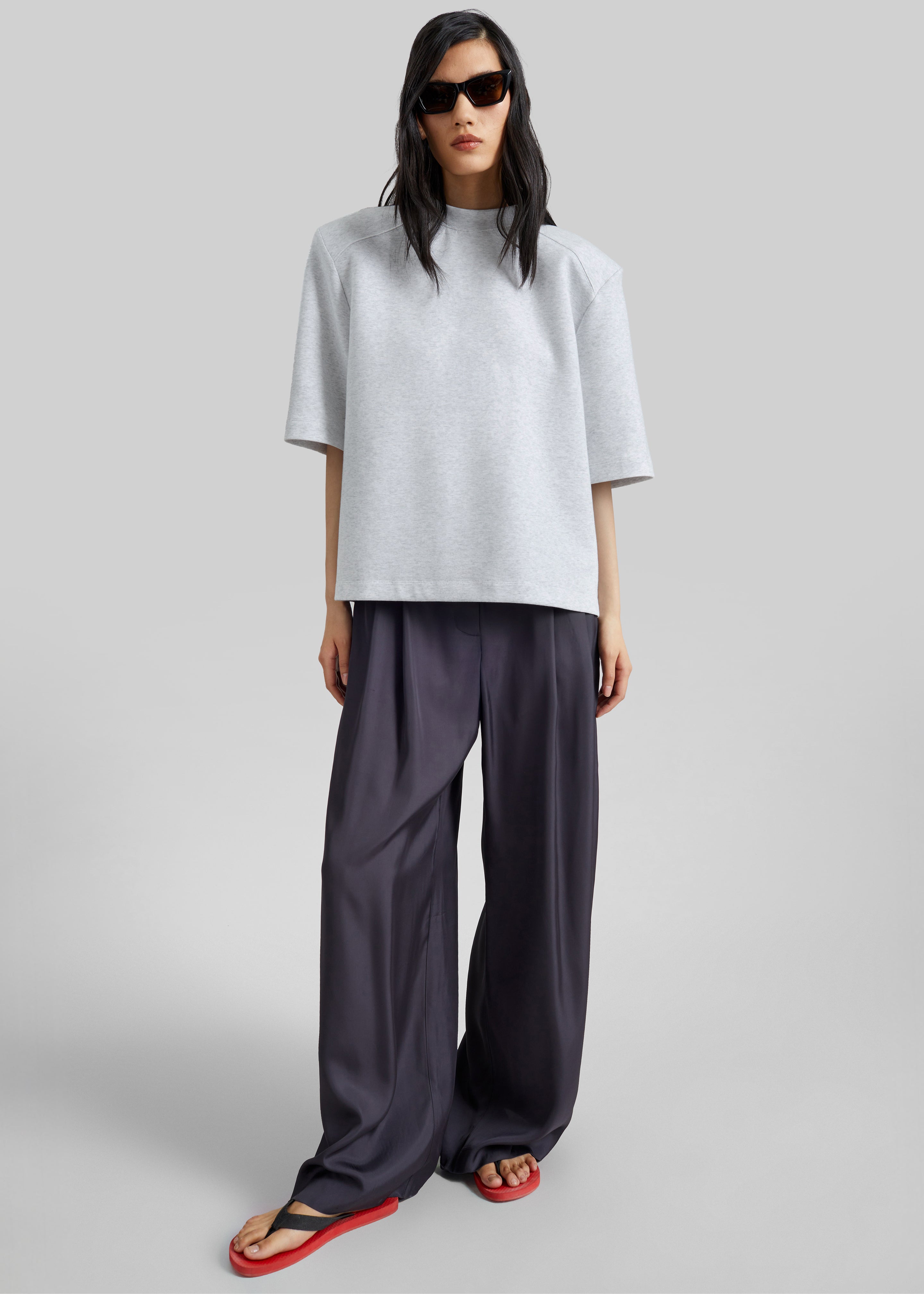 Alwen Neoprene Padded T-Shirt - Grey Melange - 5