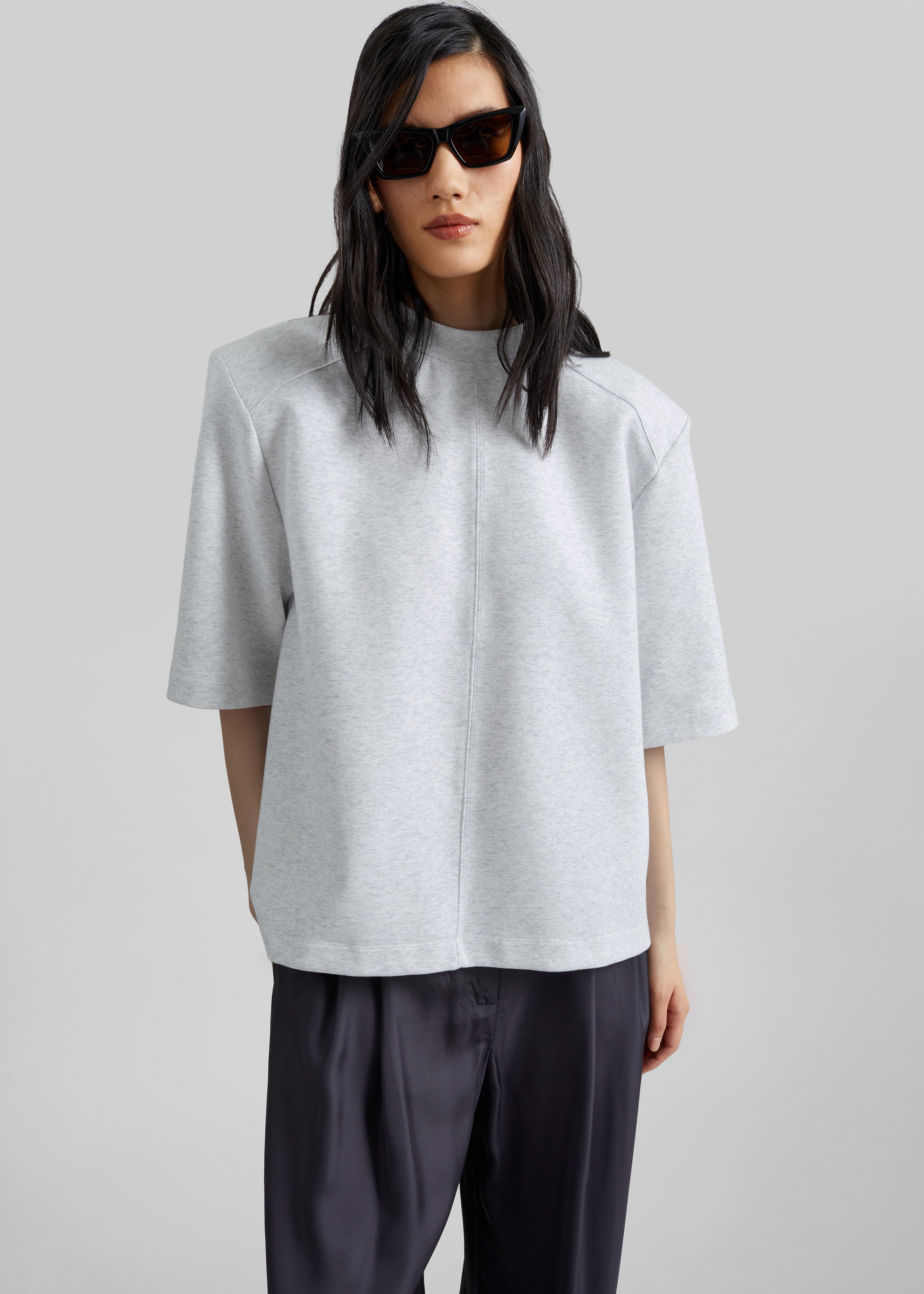 Alwen Neoprene Padded T-Shirt - Grey Melange - 6