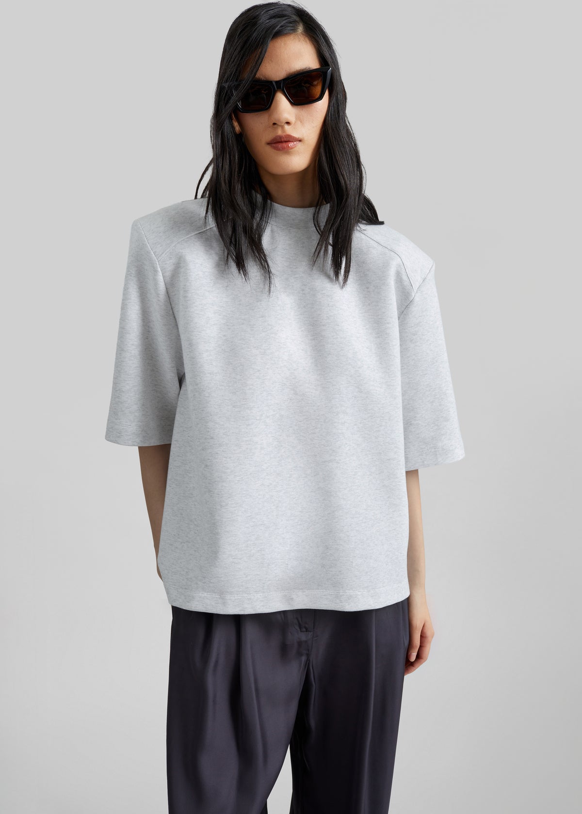 Alwen Neoprene Padded T-Shirt - Grey Melange - 3