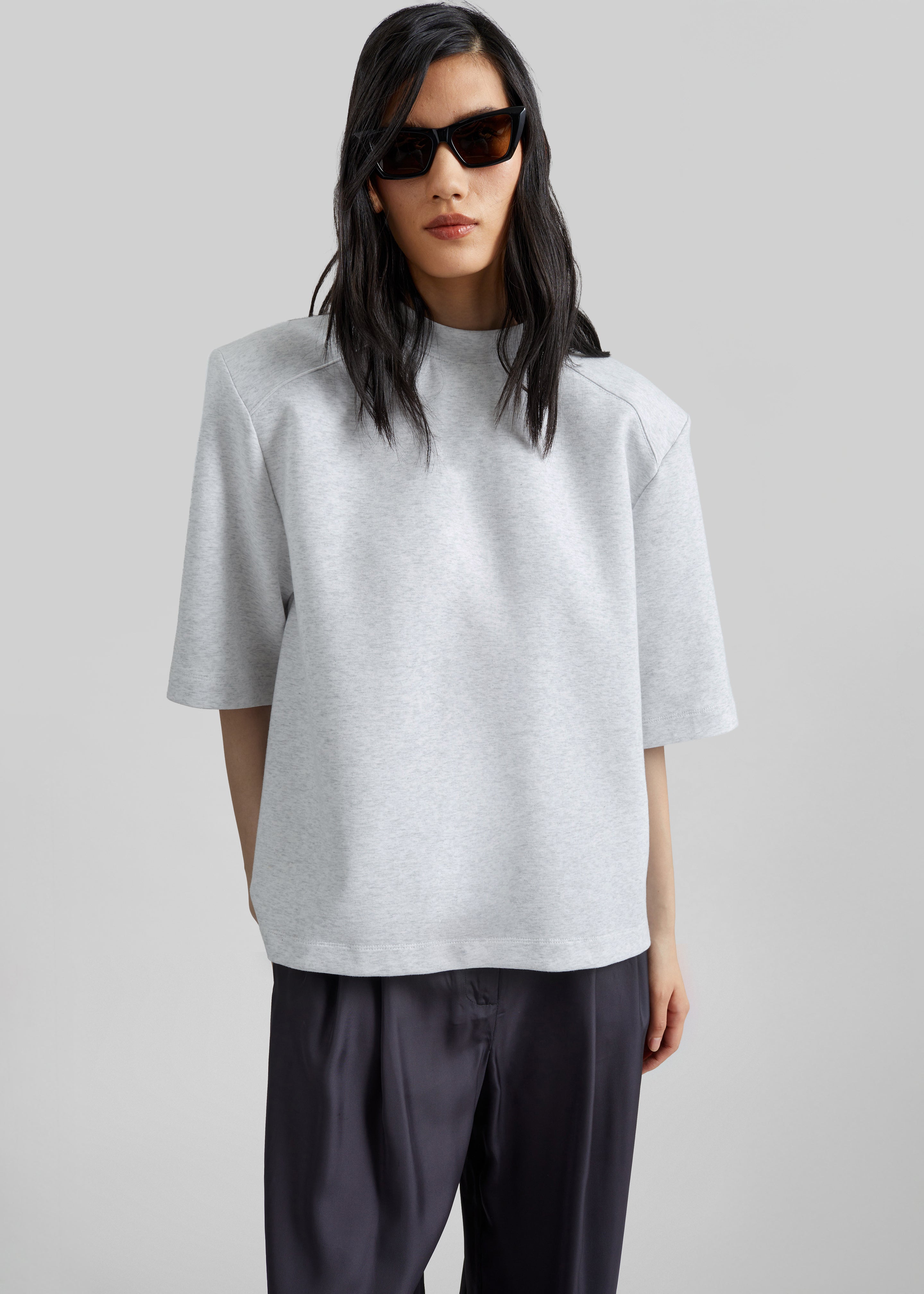 Alwen Neoprene Padded T-Shirt - Grey Melange - 3