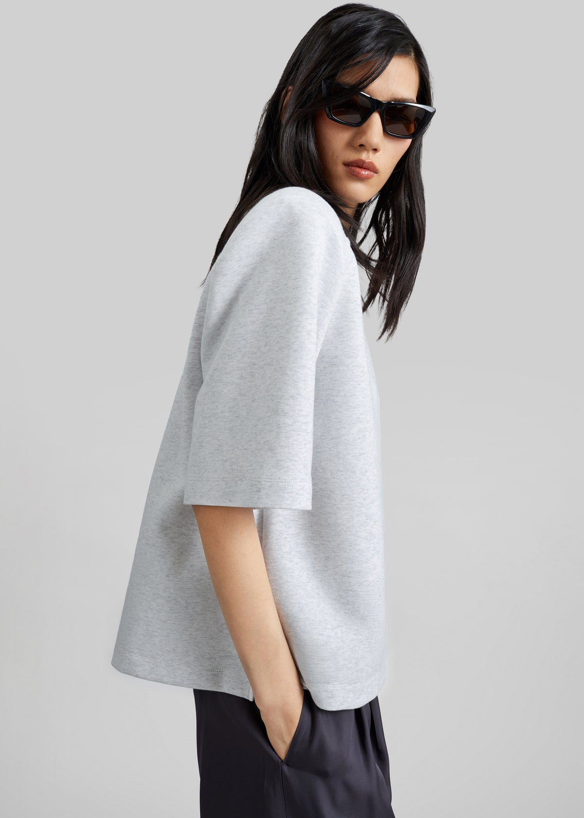Alwen Neoprene Padded T-Shirt - Grey Melange - 5